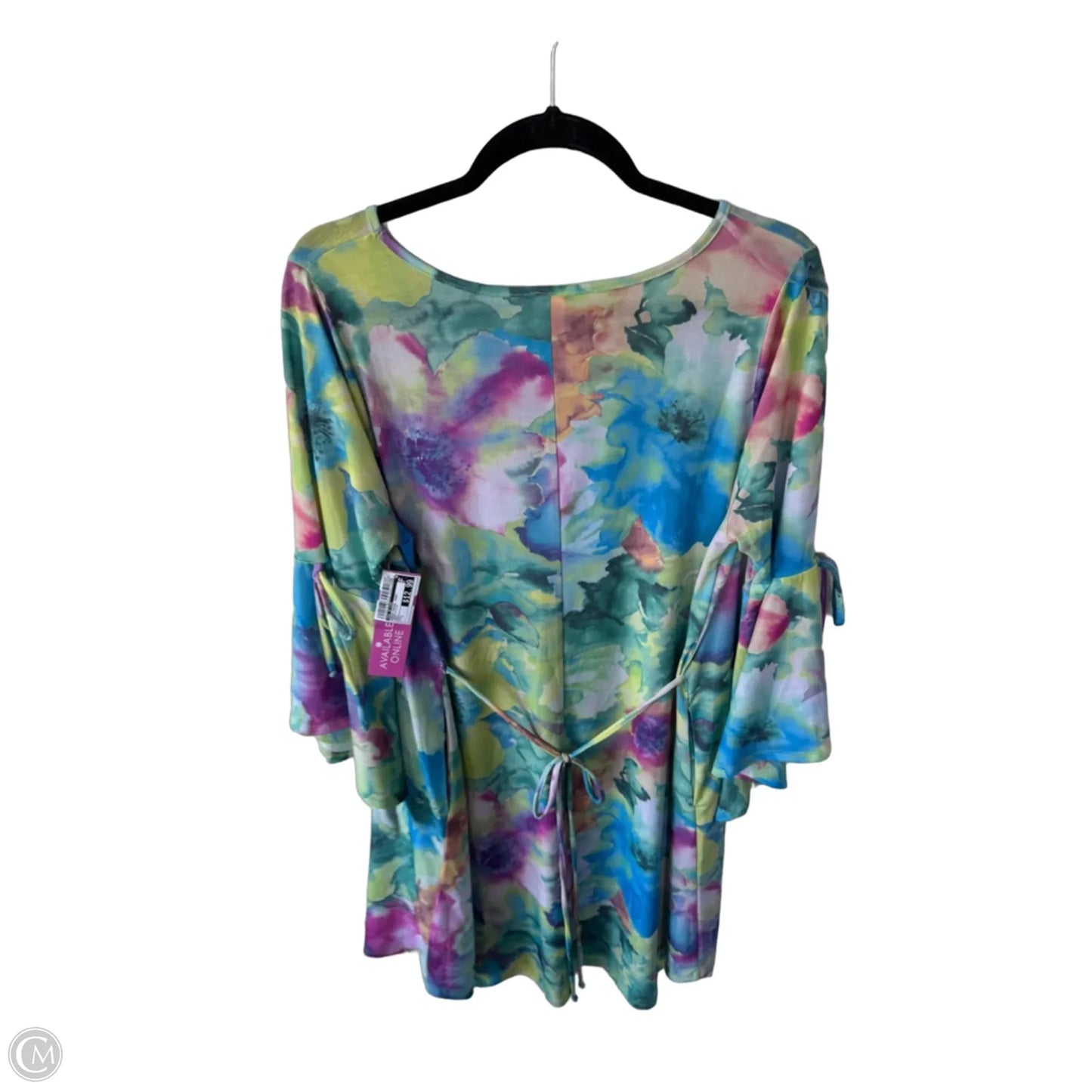 Dress Casual Short By Sew In Love In Green & Pink, Size: L