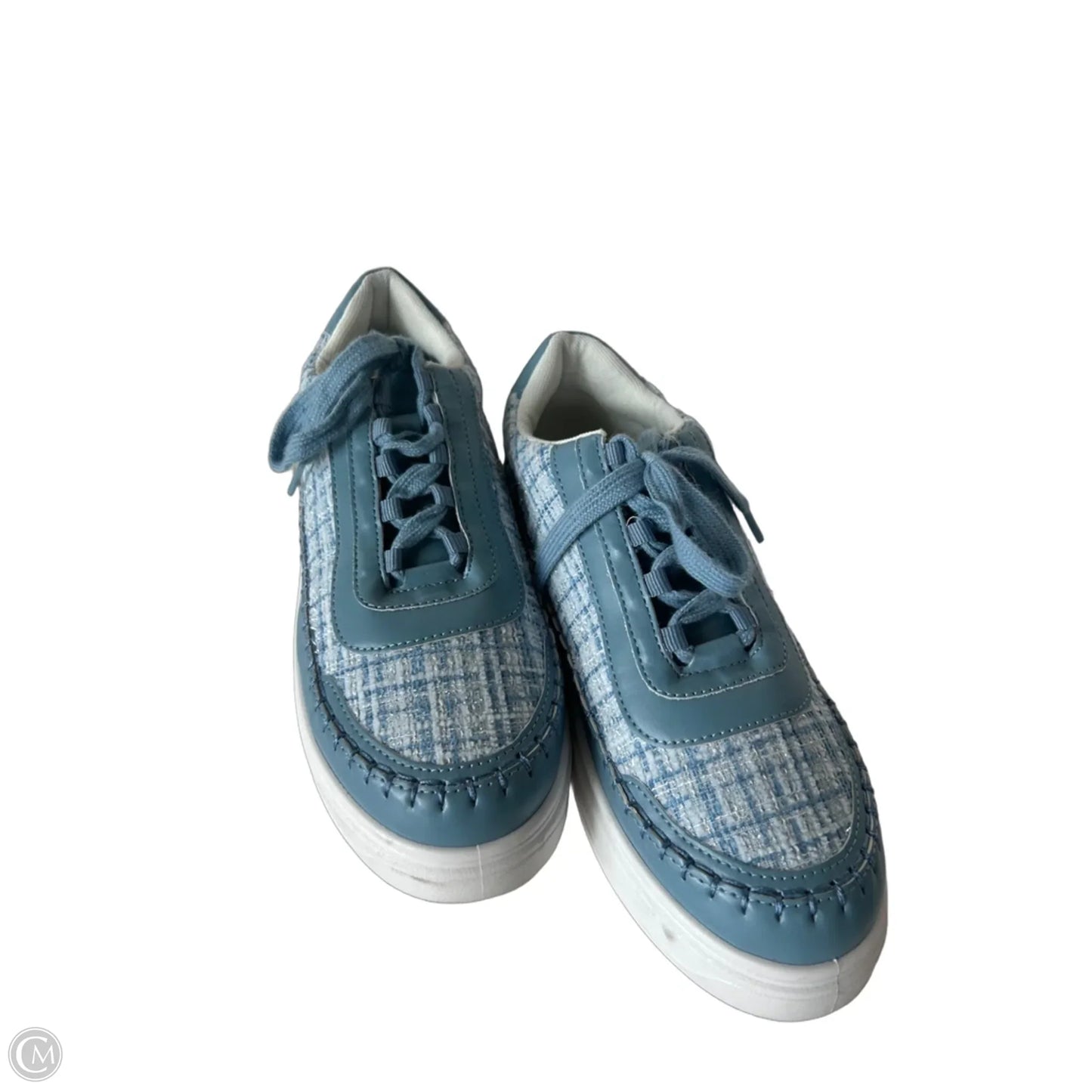 Shoes Sneakers By Top Moda In Blue & White, Size: 8