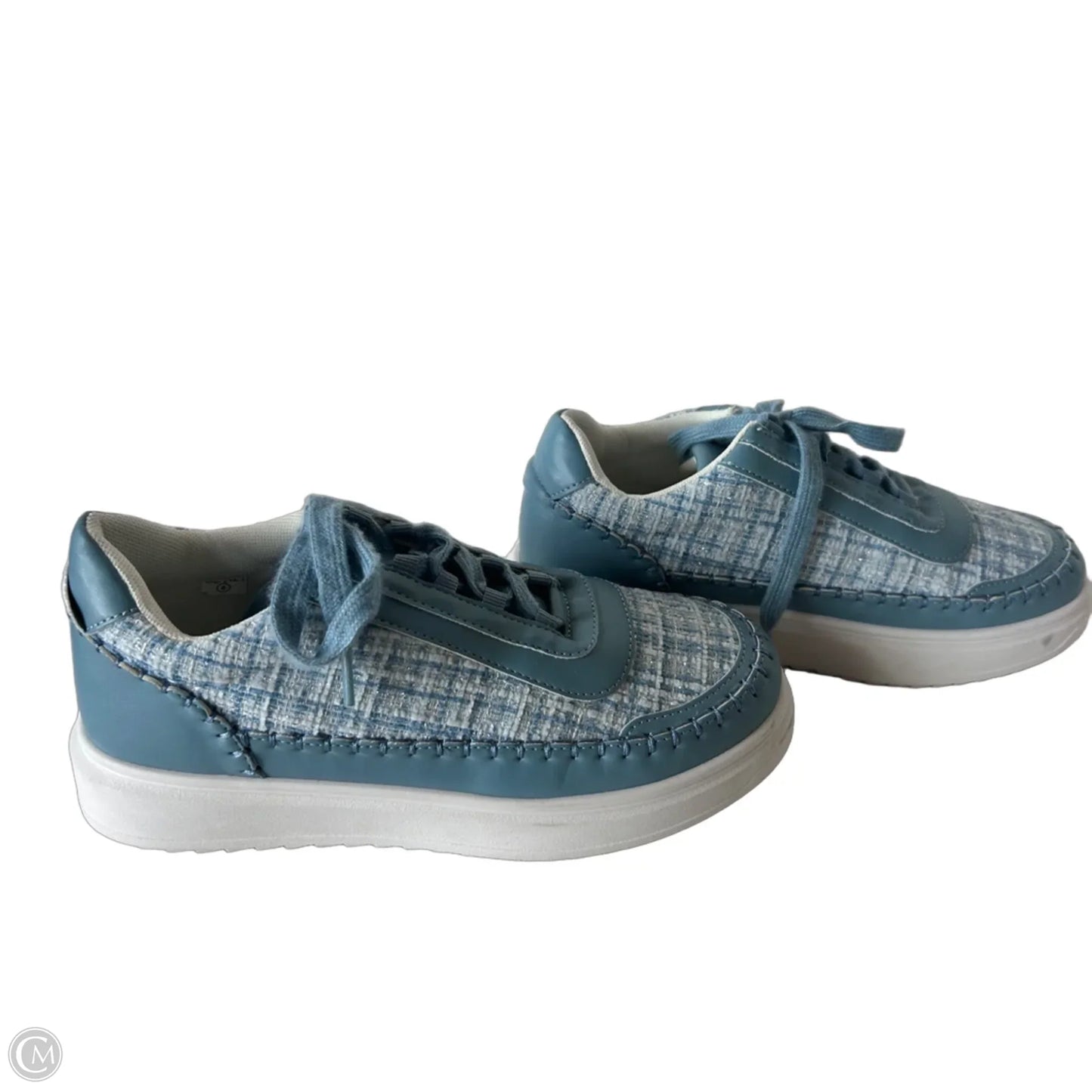 Shoes Sneakers By Top Moda In Blue & White, Size: 8