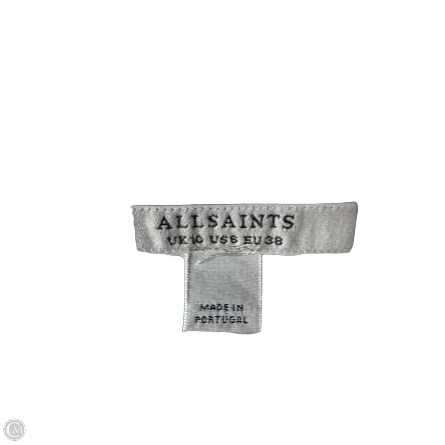 Top Short Sleeve Designer By All Saints In Grey, Size: S