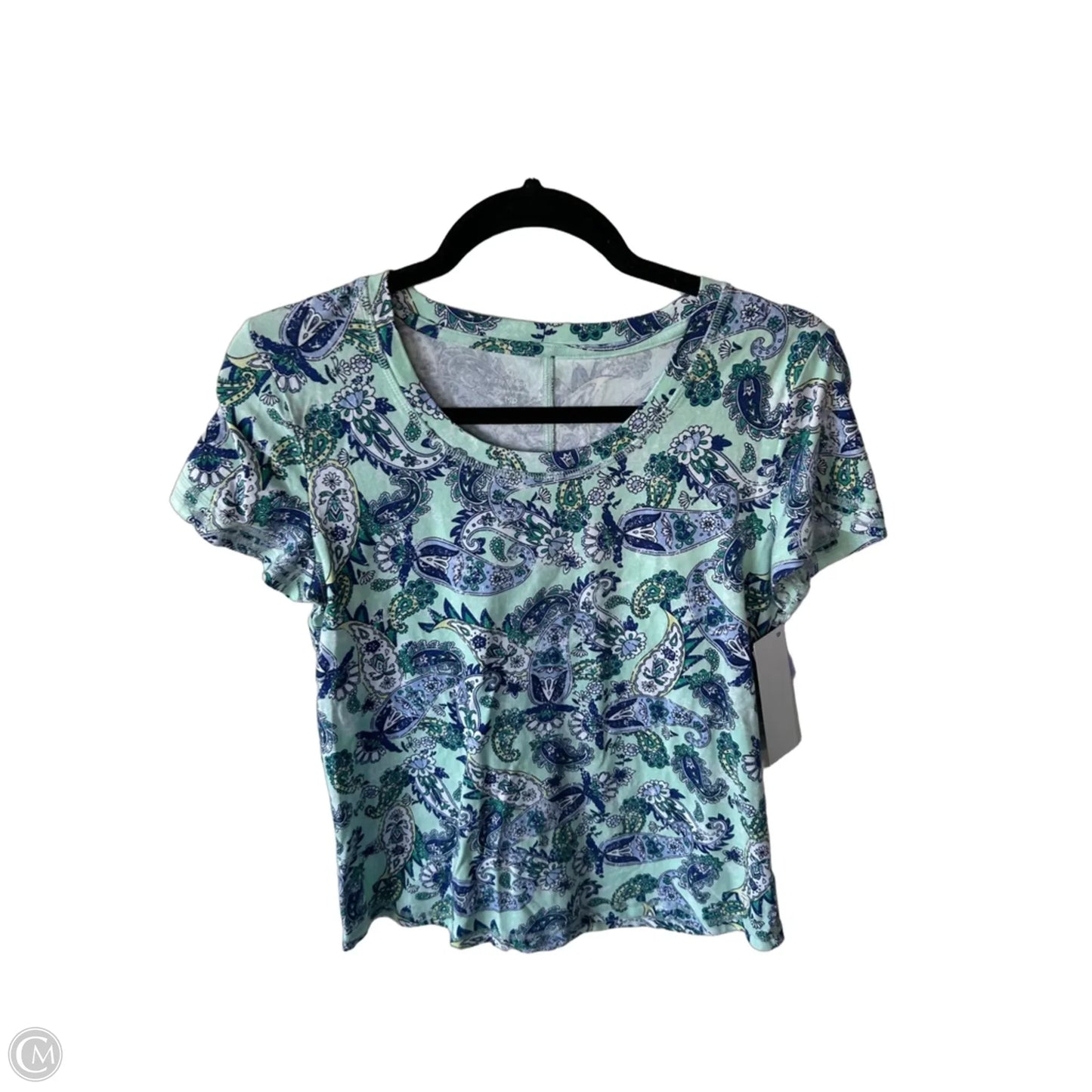 Top Short Sleeve By Talbots In Blue & Green, Size: Mp