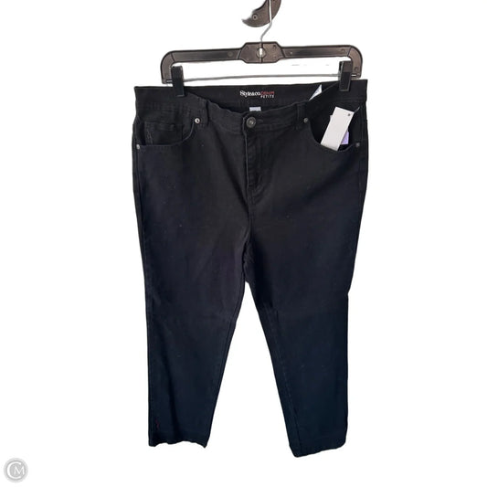 Jeans Straight By Style And Company In Black Denim, Size: 14p