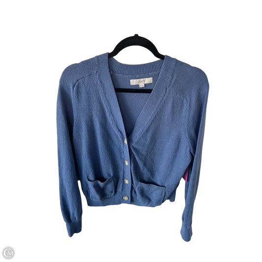 Sweater Cardigan By Loft In Blue, Size: M