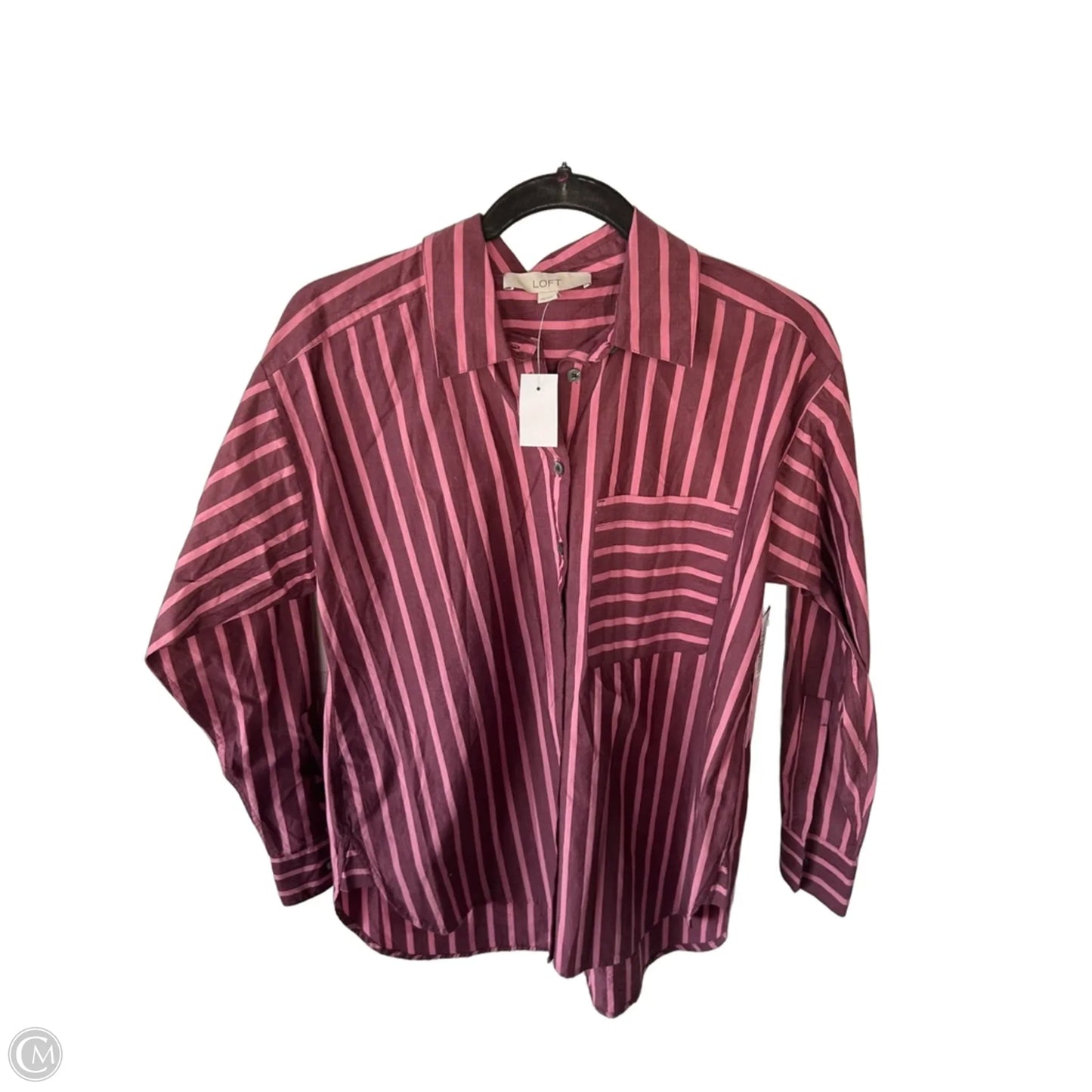 Top Long Sleeve By Loft In Pink, Size: Xs