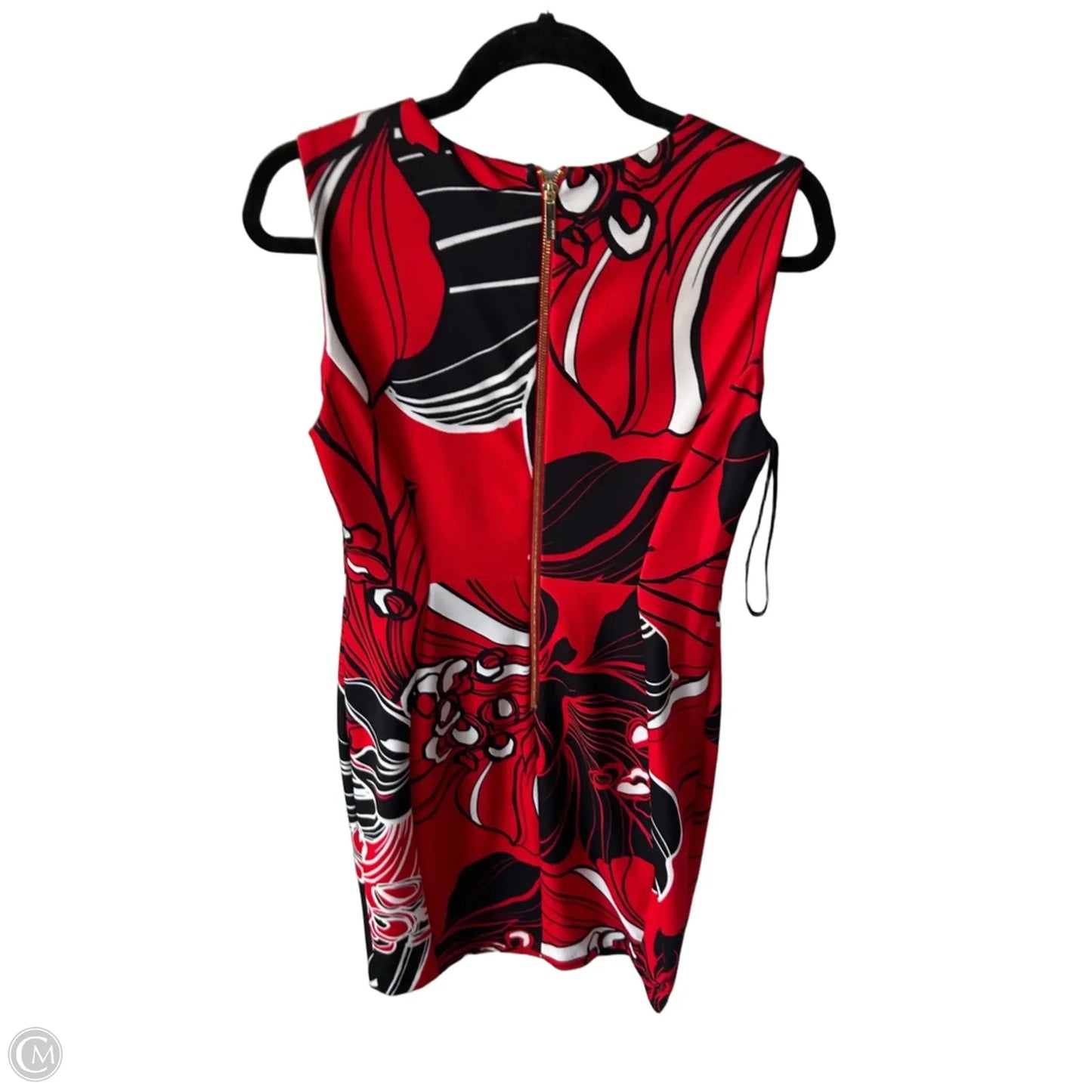 Dress Work By Calvin Klein In Black & Red, Size: M