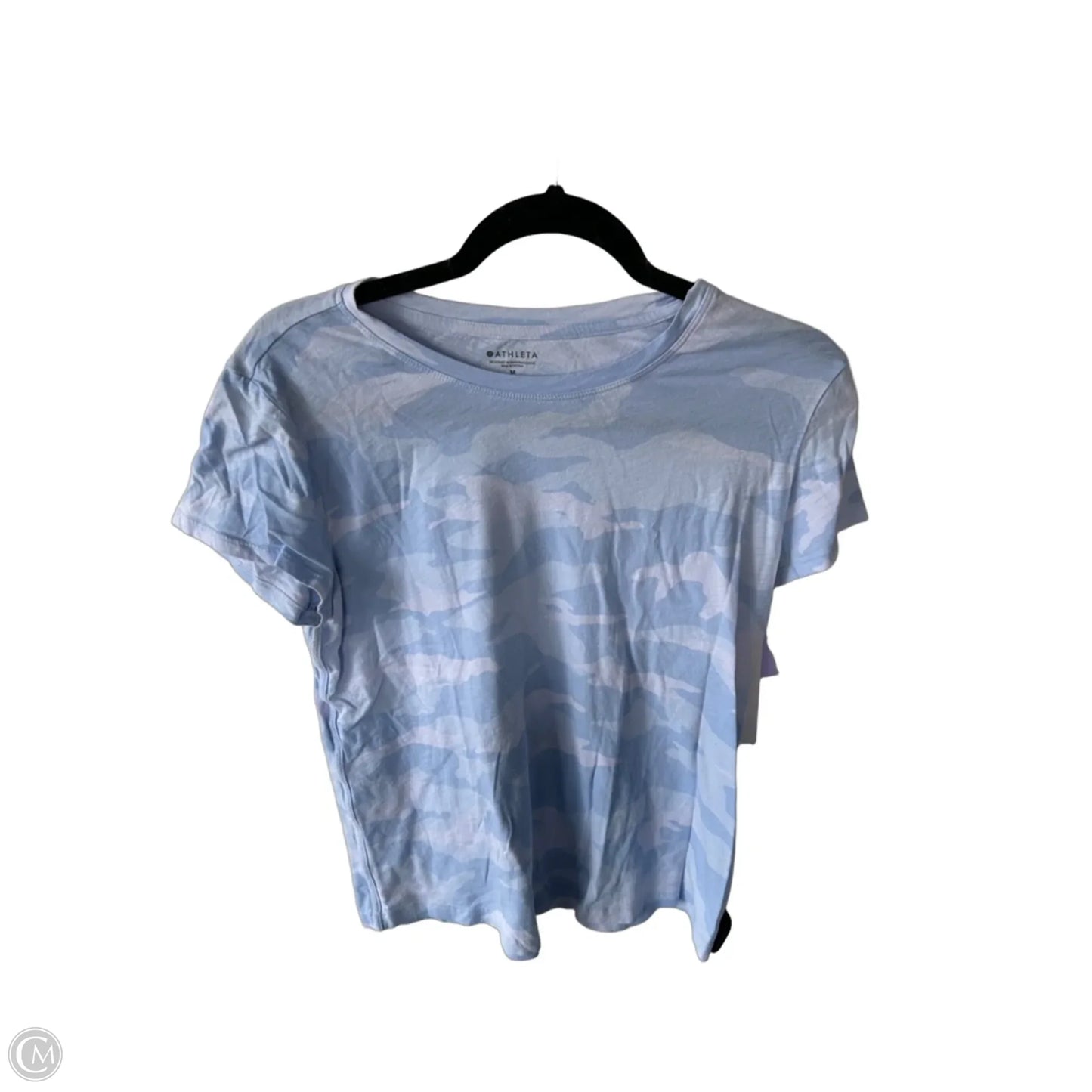 Athletic Top Short Sleeve By Athleta In Blue, Size: M