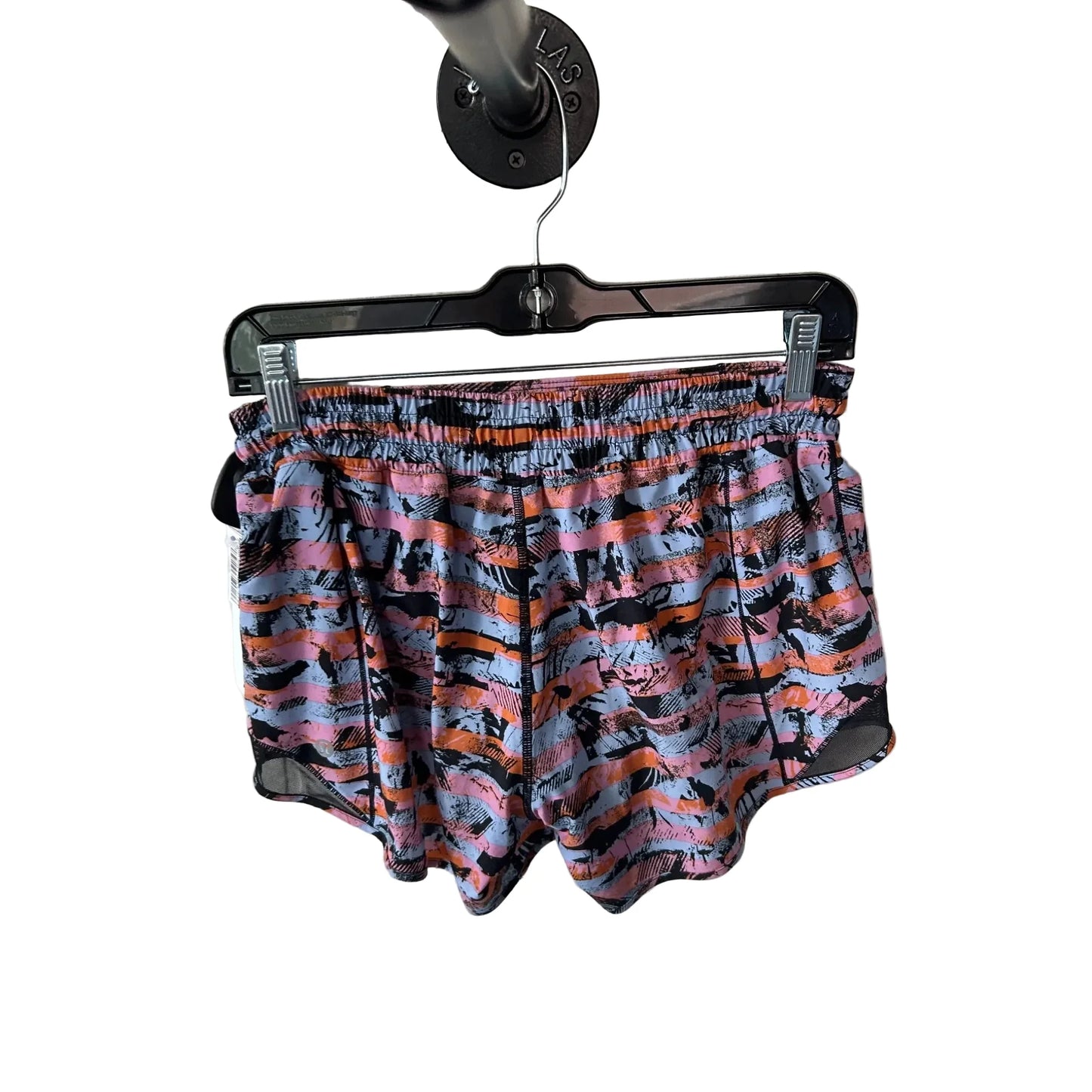 Athletic Shorts By Lululemon In Black & Orange, Size: 6L