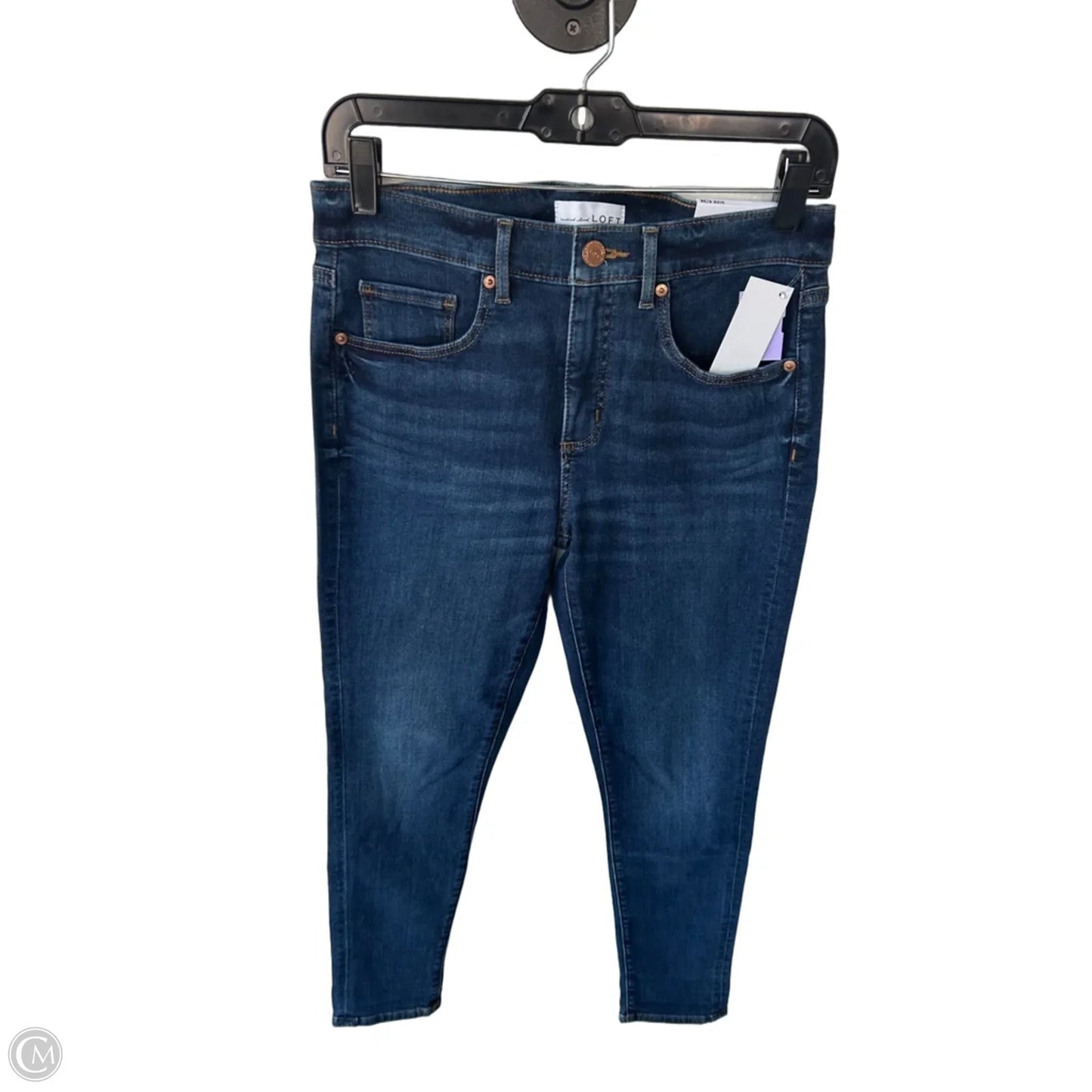 Jeans Skinny By Loft In Blue Denim, Size: 6