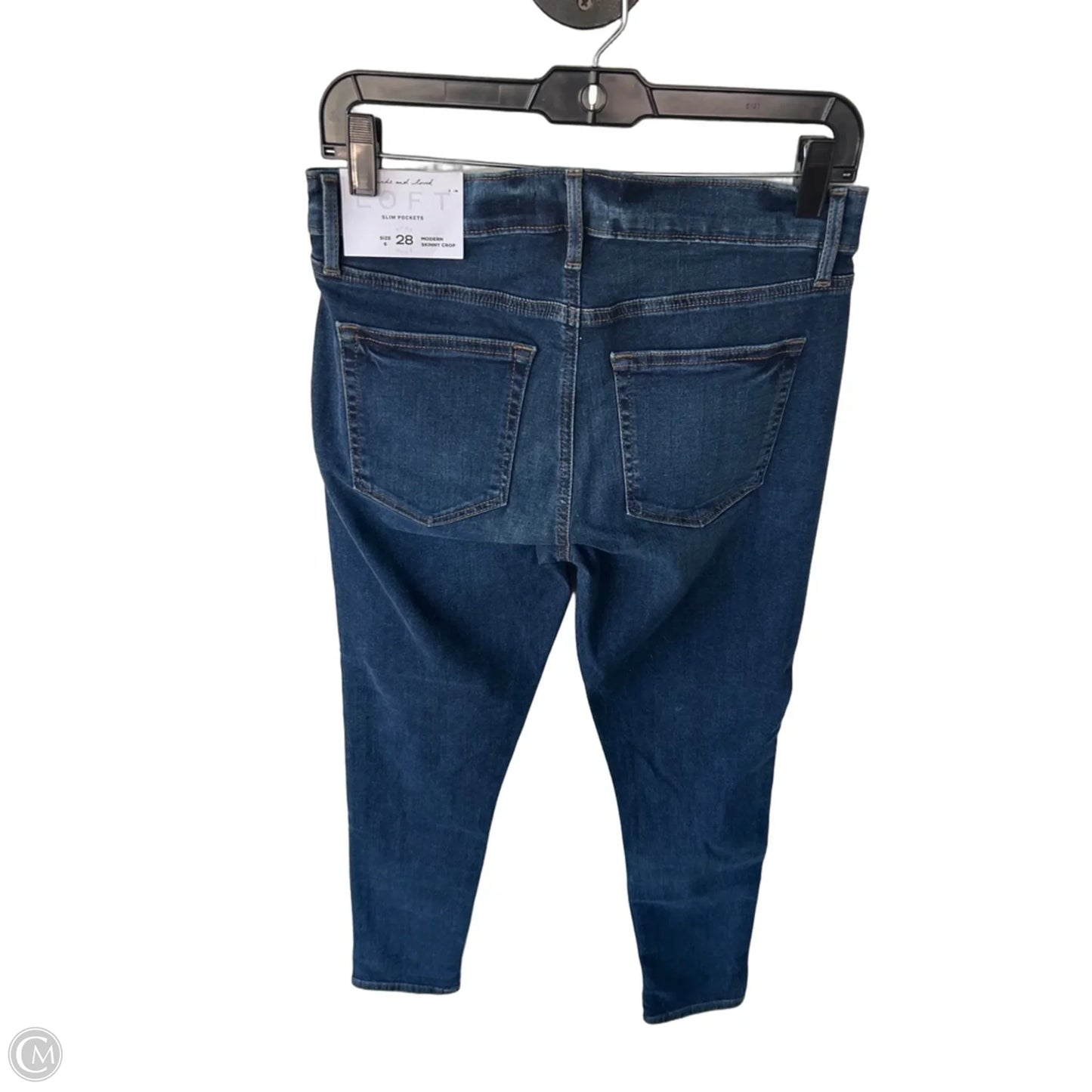 Jeans Skinny By Loft In Blue Denim, Size: 6