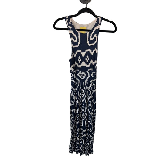 Dress Casual Maxi By Maeve In Blue & Tan, Size: Xs