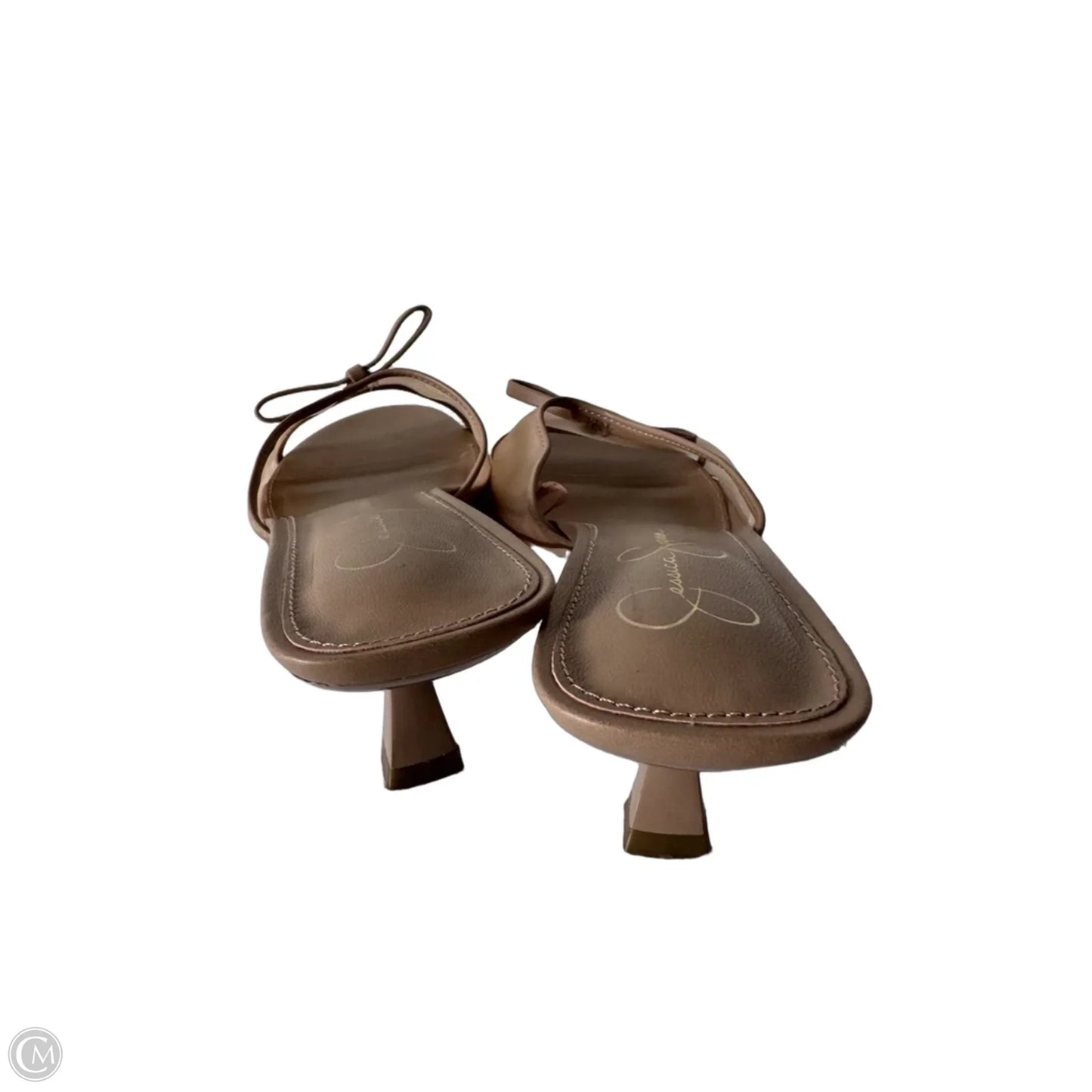 Sandals Heels Kitten By Jessica Simpson In Tan, Size: 8.5