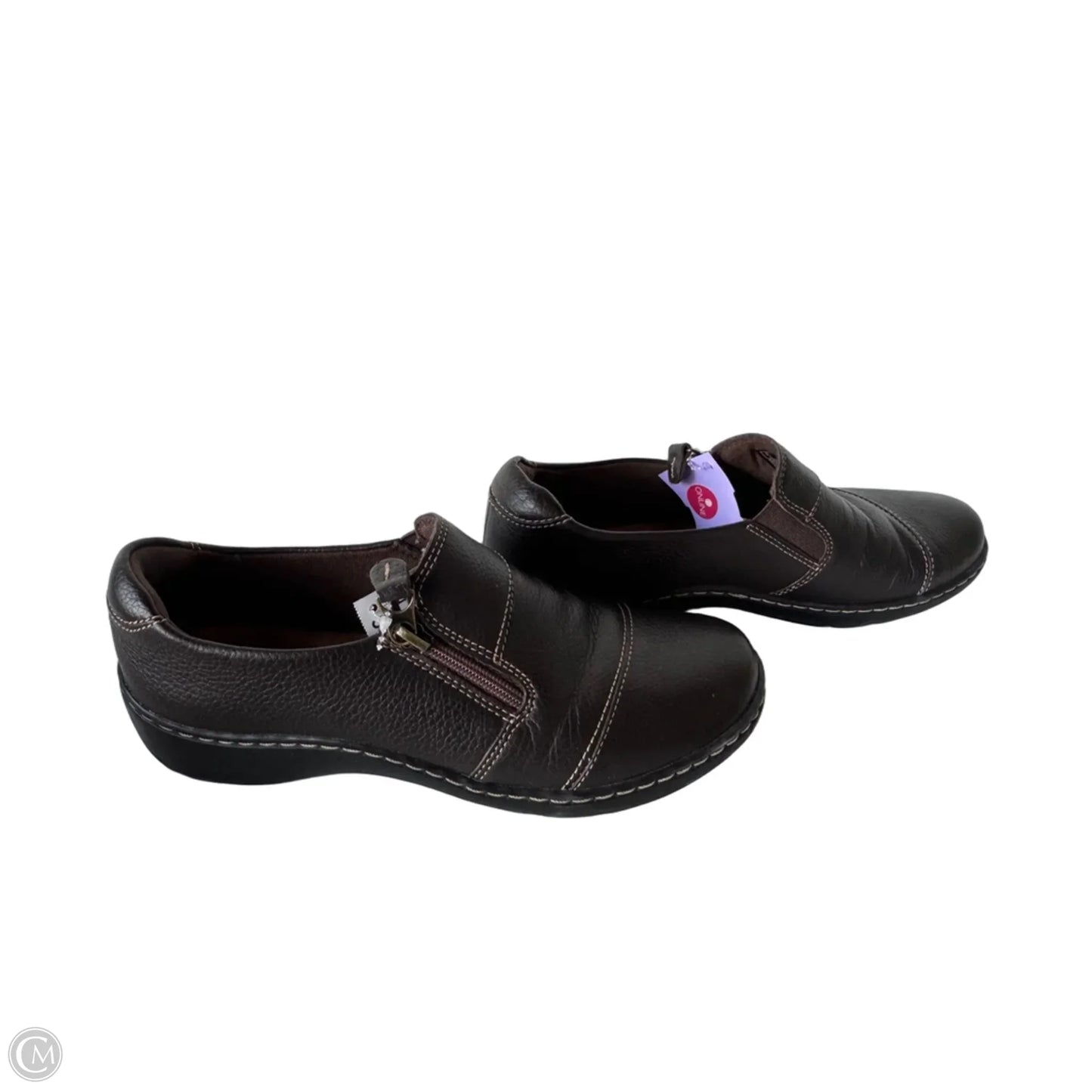 Shoes Flats By Clarks In Brown, Size: 7