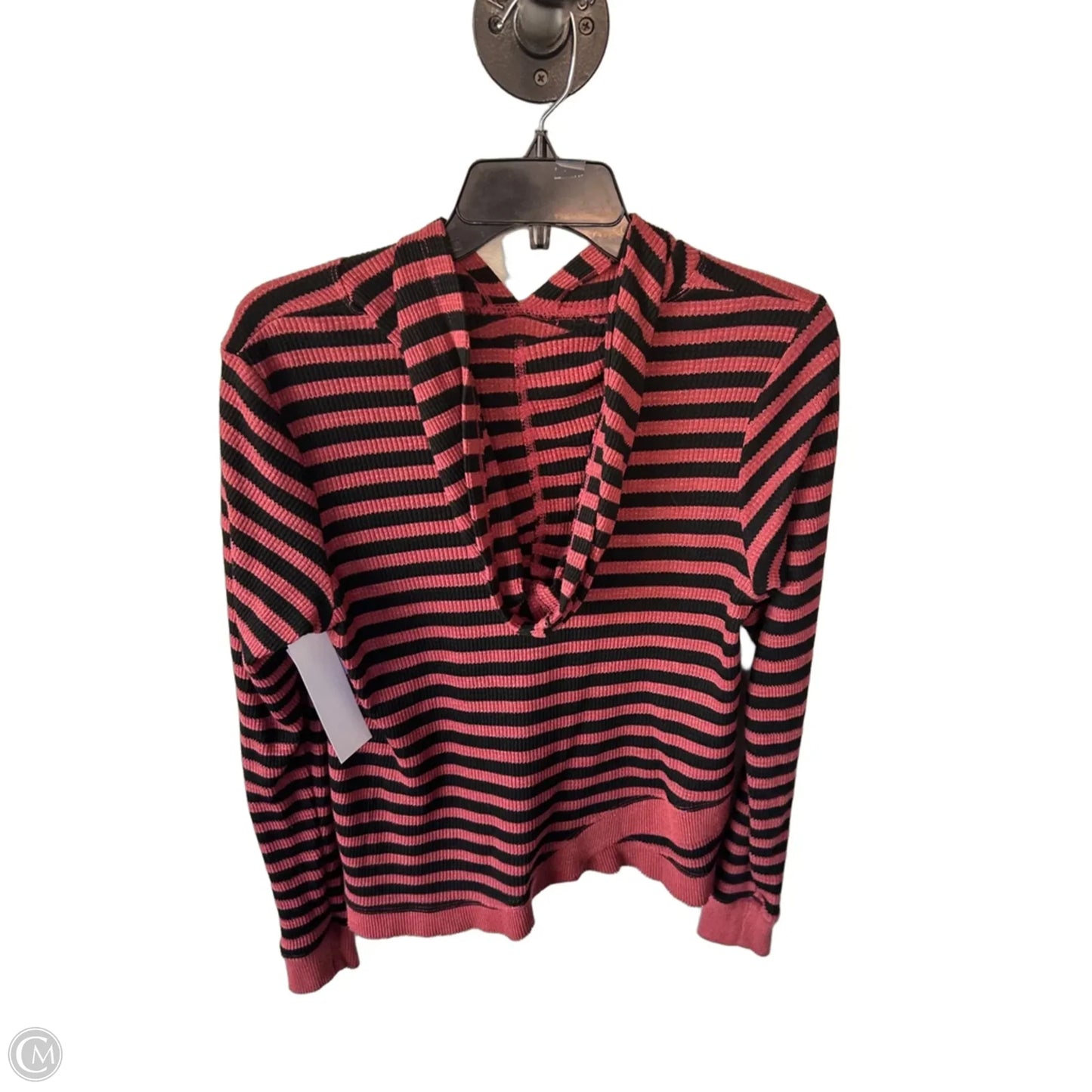 Top Long Sleeve By Wilt In Black & Red, Size: S