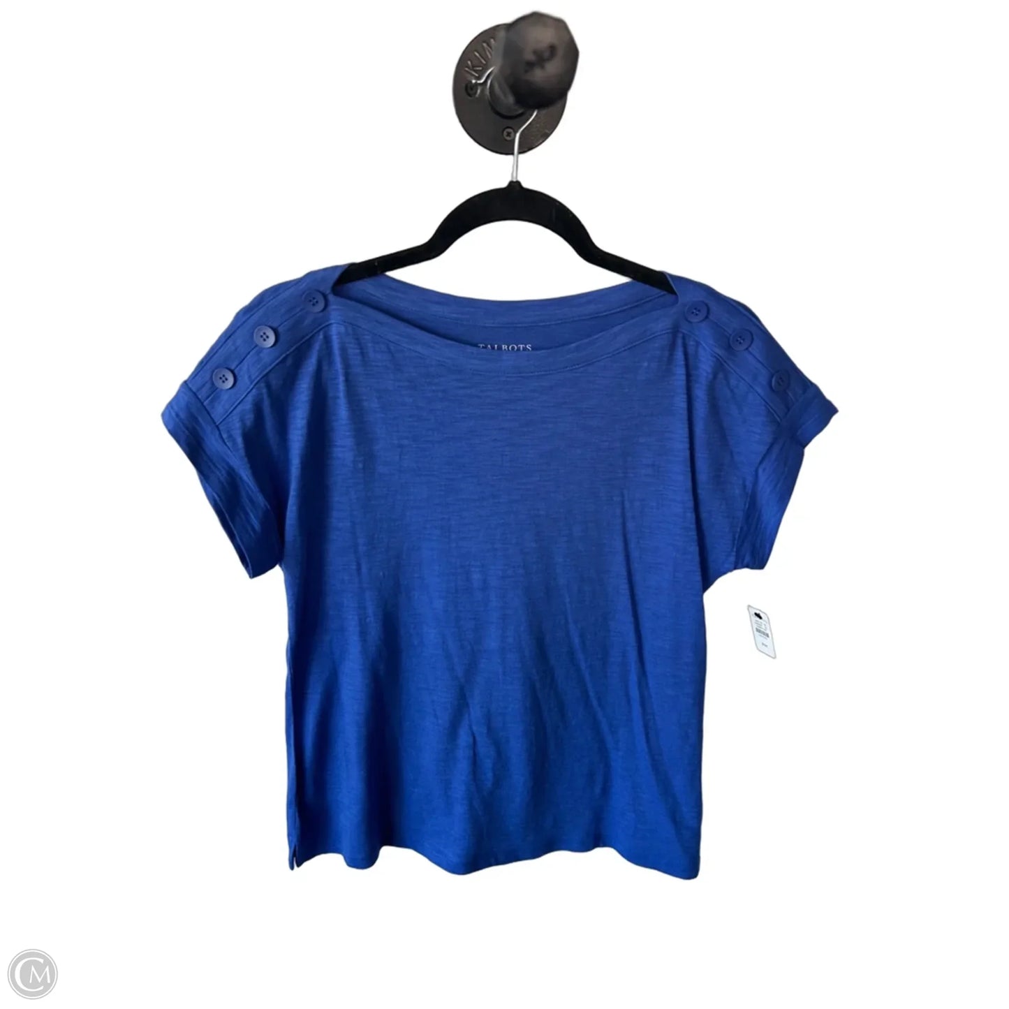 Top Short Sleeve Basic By Talbots In Blue, Size: Mp