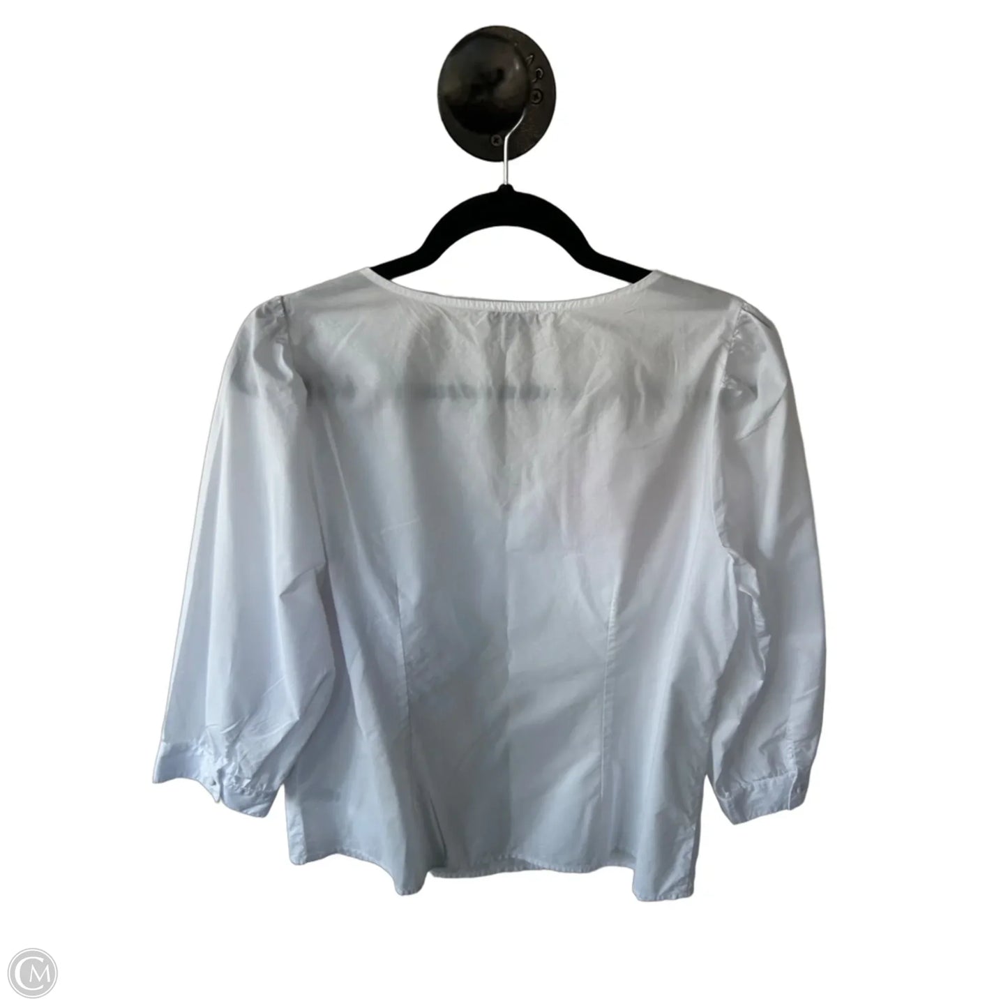 Top Long Sleeve By Talbots In White, Size: M