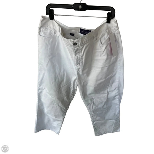 Jeans Straight By Not Your Daughters Jeans In White Denim, Size: 18