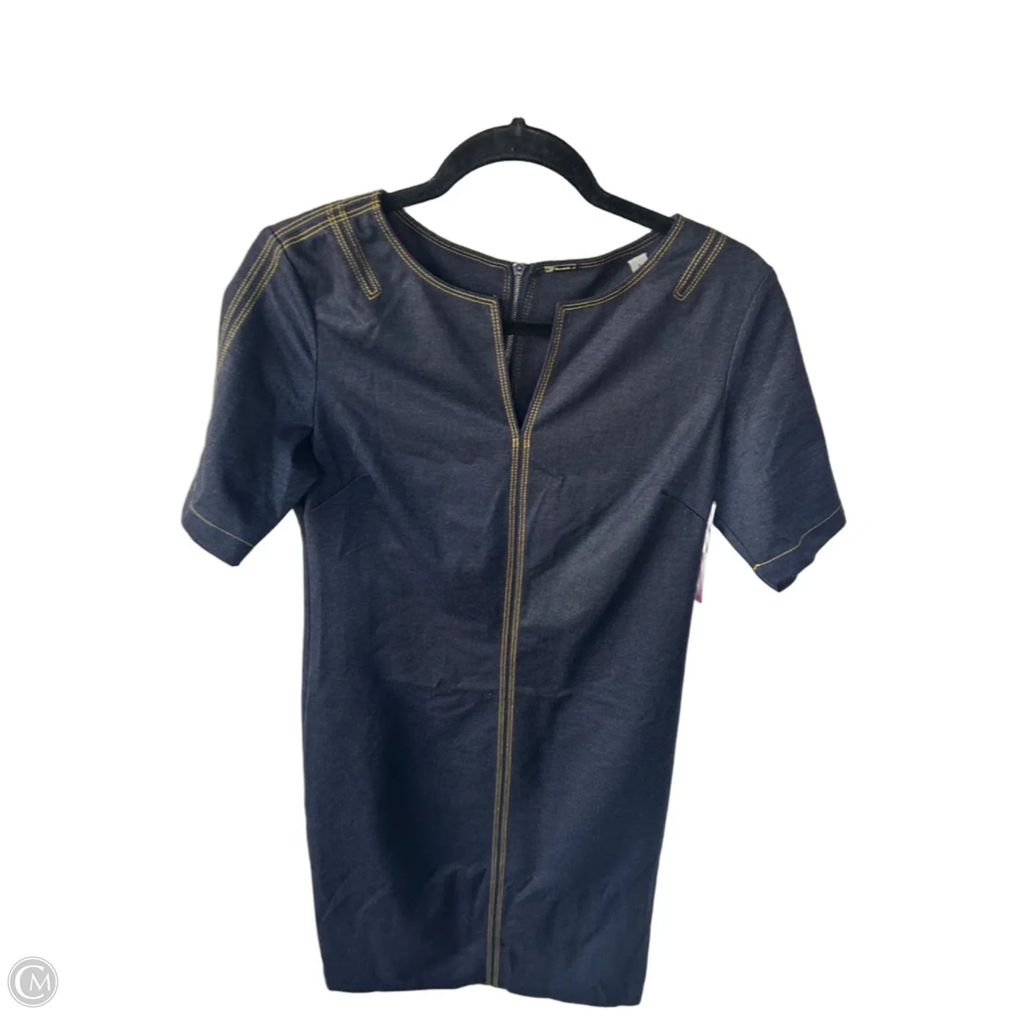 Dress Work By T Tahari In Blue Denim, Size: M
