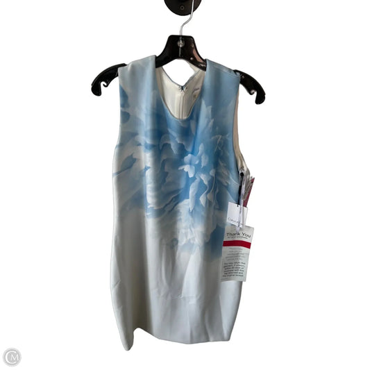 Dress Work By Calvin Klein In Blue & White, Size: L