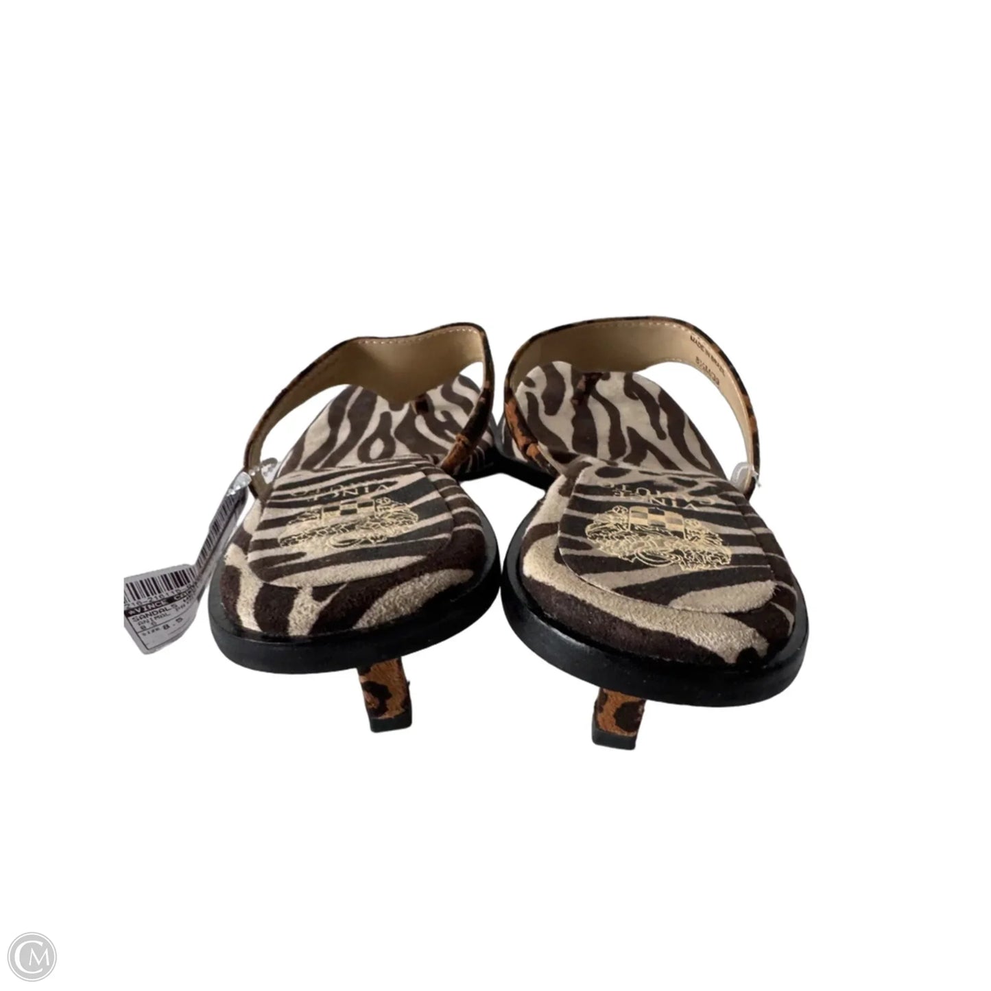 Sandals Heels Kitten By Vince Camuto In Animal Print, Size: 8.5