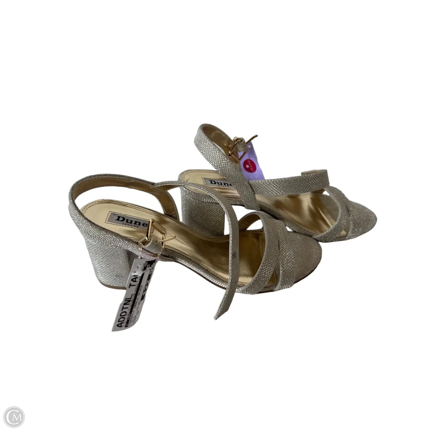 Sandals Heels Block By Cmc In Gold, Size: 10