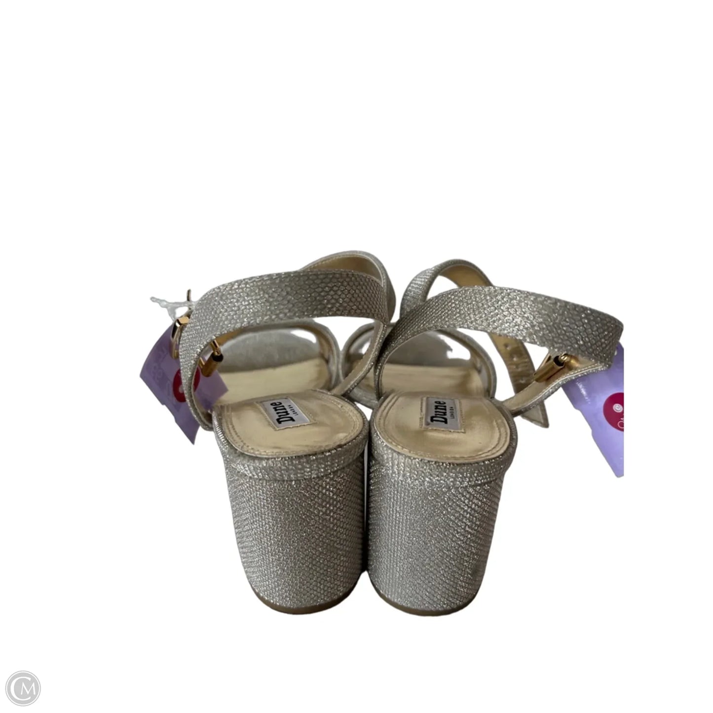 Sandals Heels Block By Cmc In Gold, Size: 10