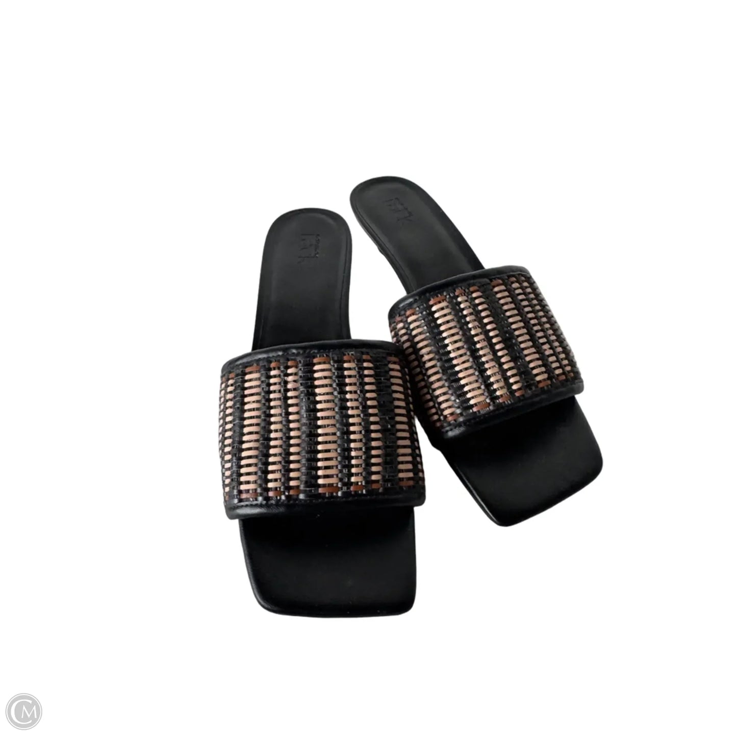Sandals Heels Kitten By Nordstrom In Black & Brown, Size: 9
