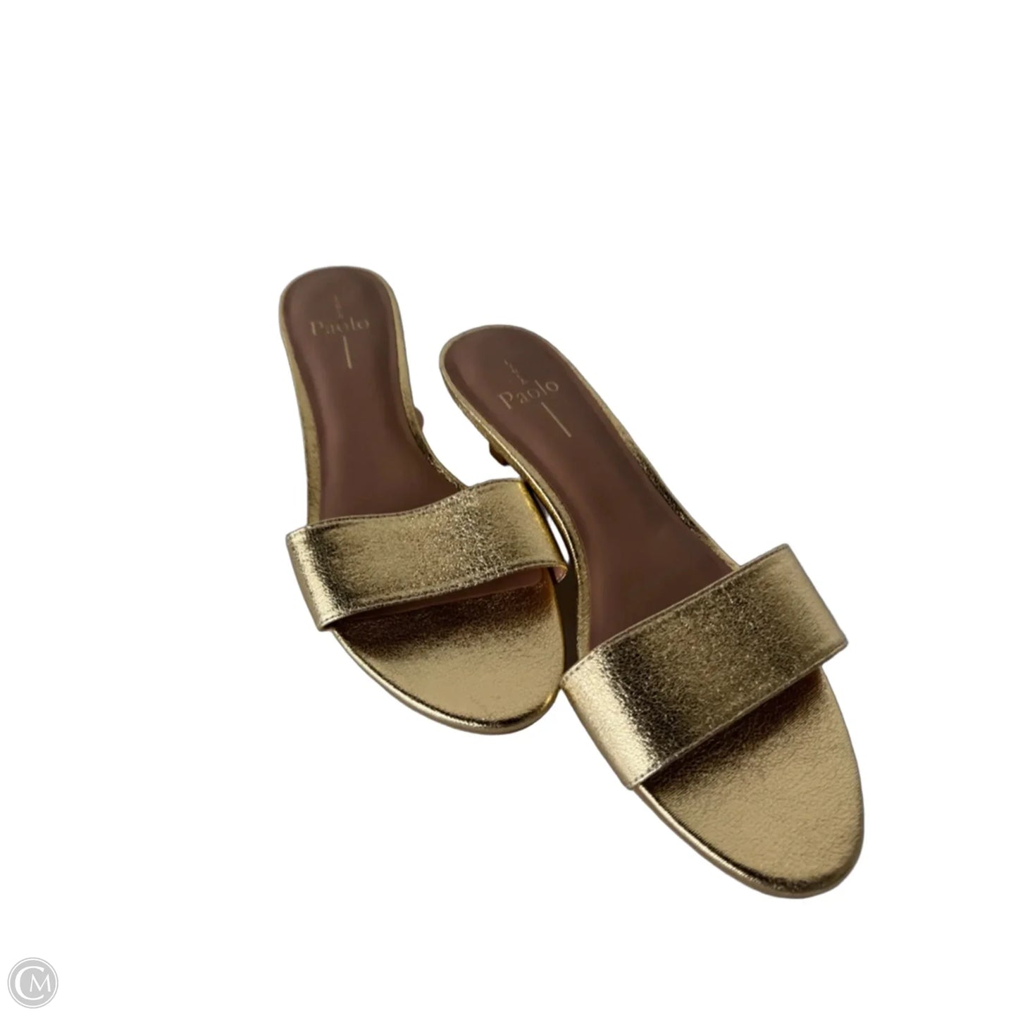 Sandals Heels Kitten By Linea Paolo In Gold, Size: 8.5