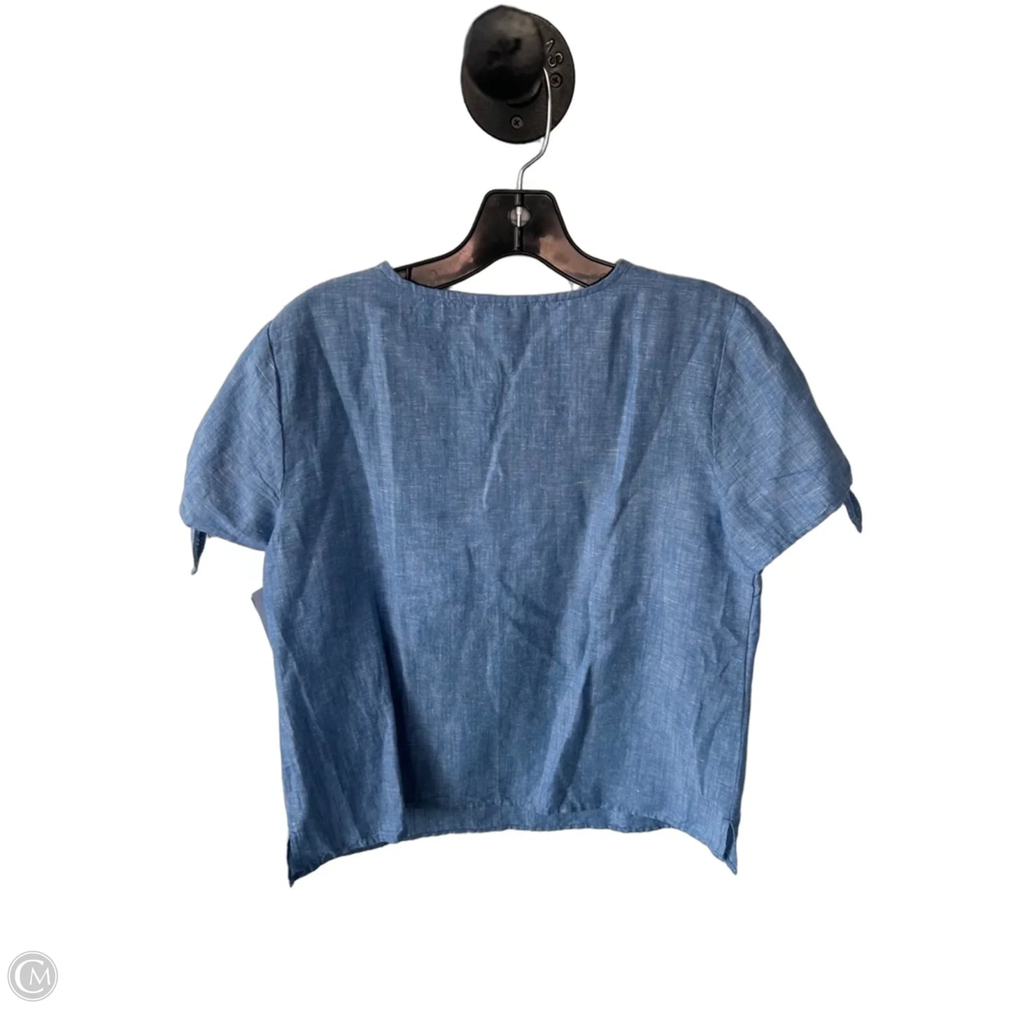 Top Short Sleeve By Talbots In Blue & Orange, Size: Mp