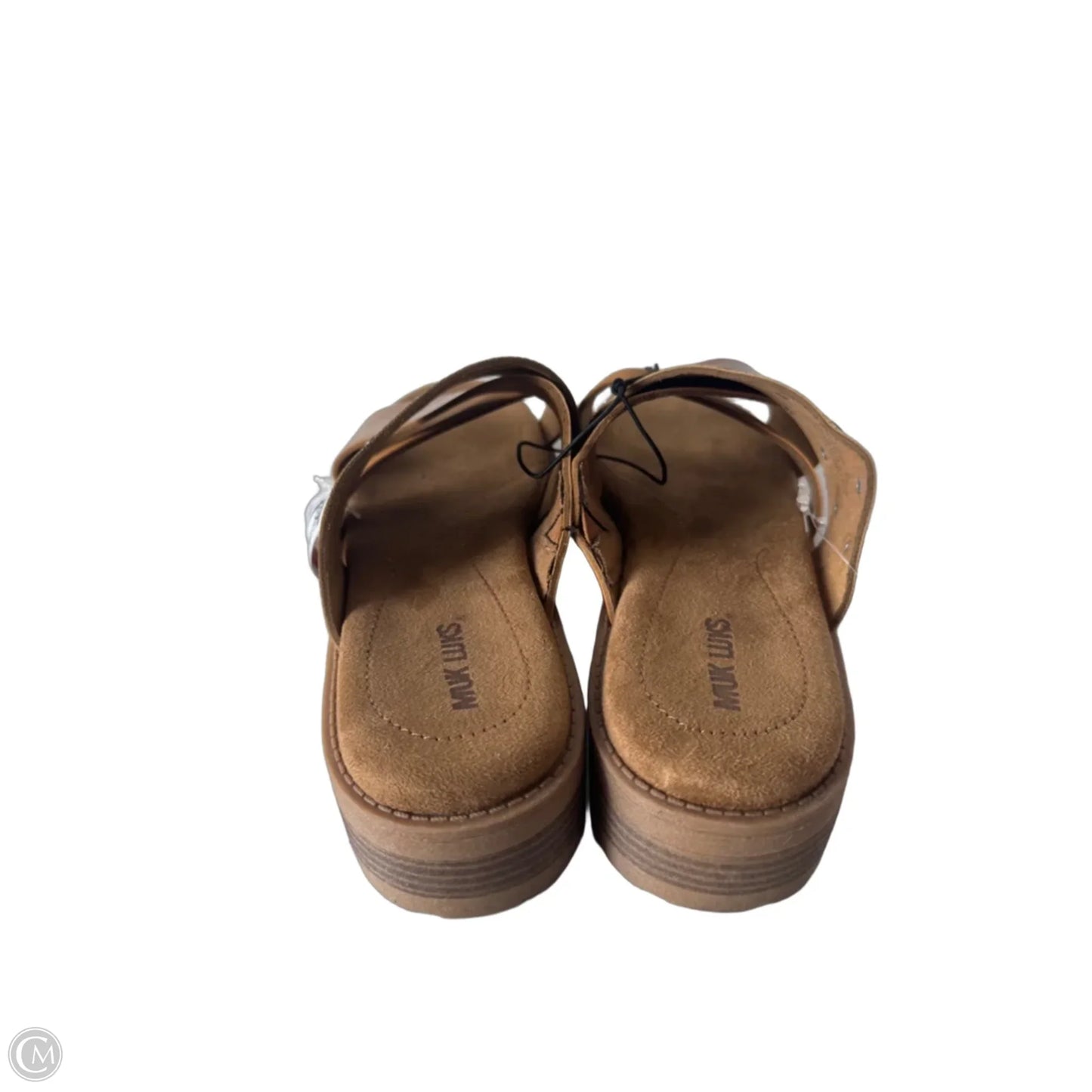 Sandals Heels Block By Muk Luks In Brown, Size: 10