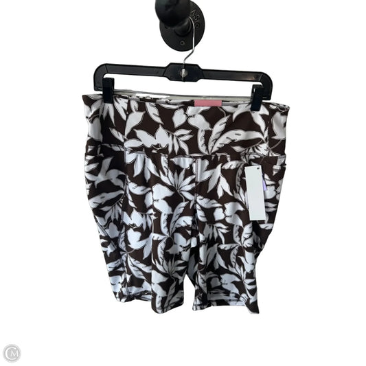 Athletic Shorts By Livi Active In Brown & White, Size: 18