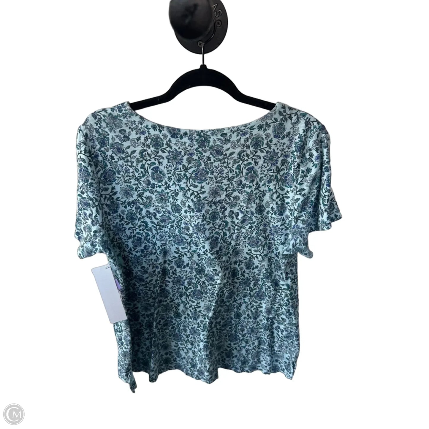 Top Short Sleeve By J. Jill In Blue & Green, Size: M