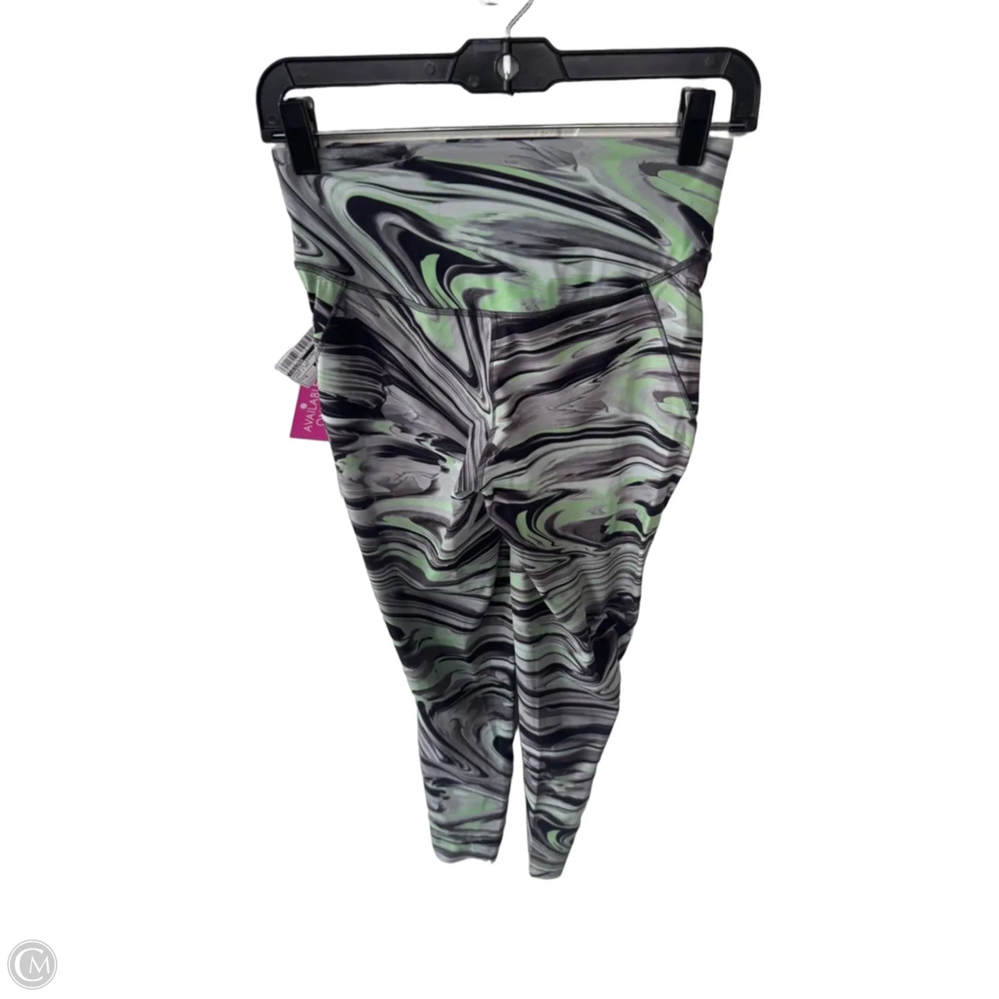Athletic Leggings By Lululemon In Green & Grey, Size: 6