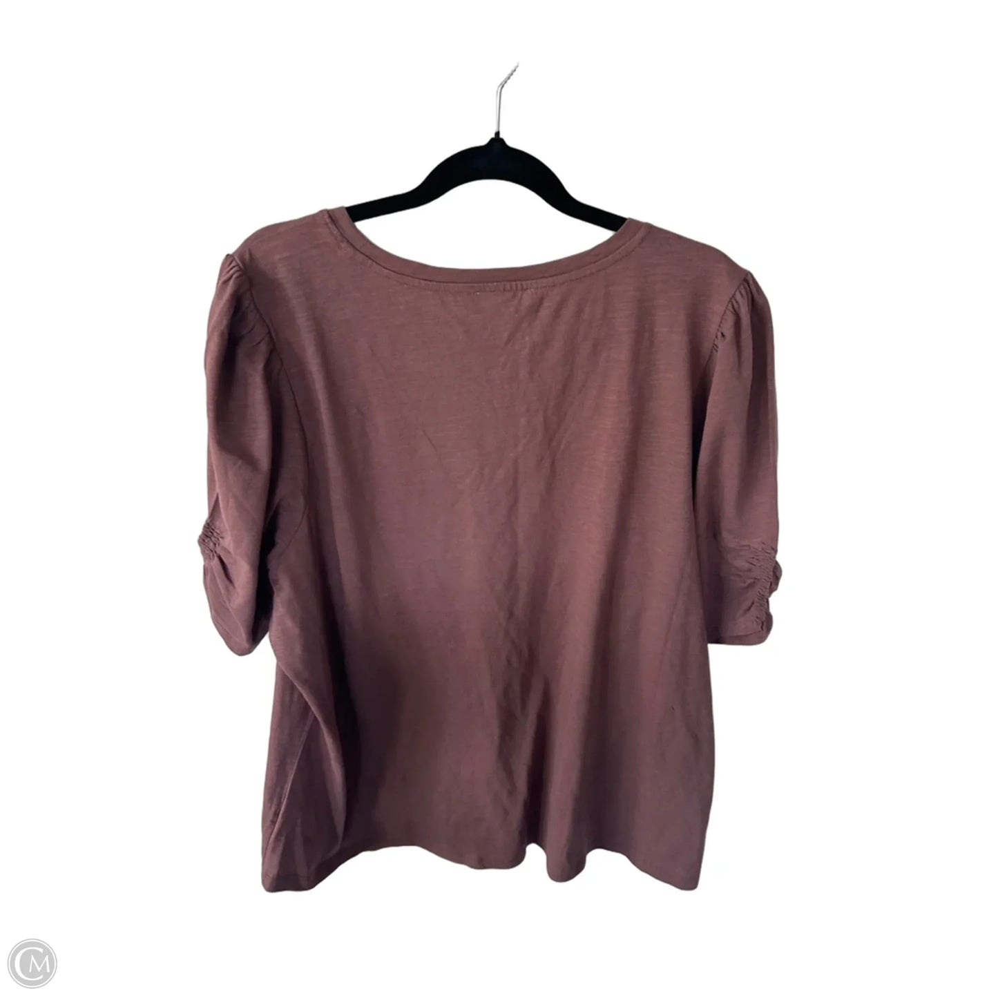 Top Short Sleeve By Maurices In Brown, Size: 1x
