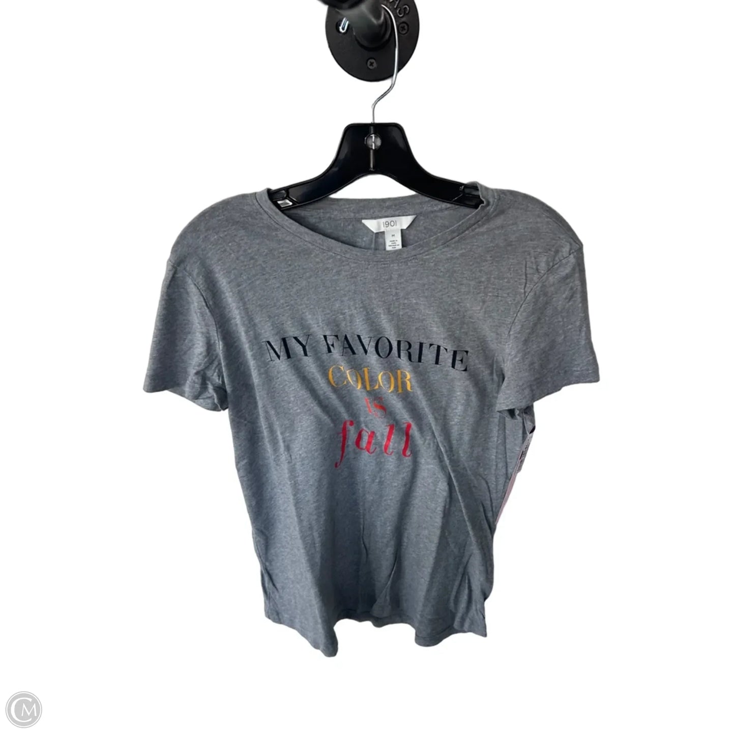 Top Short Sleeve Basic By 1901 In Grey, Size: M