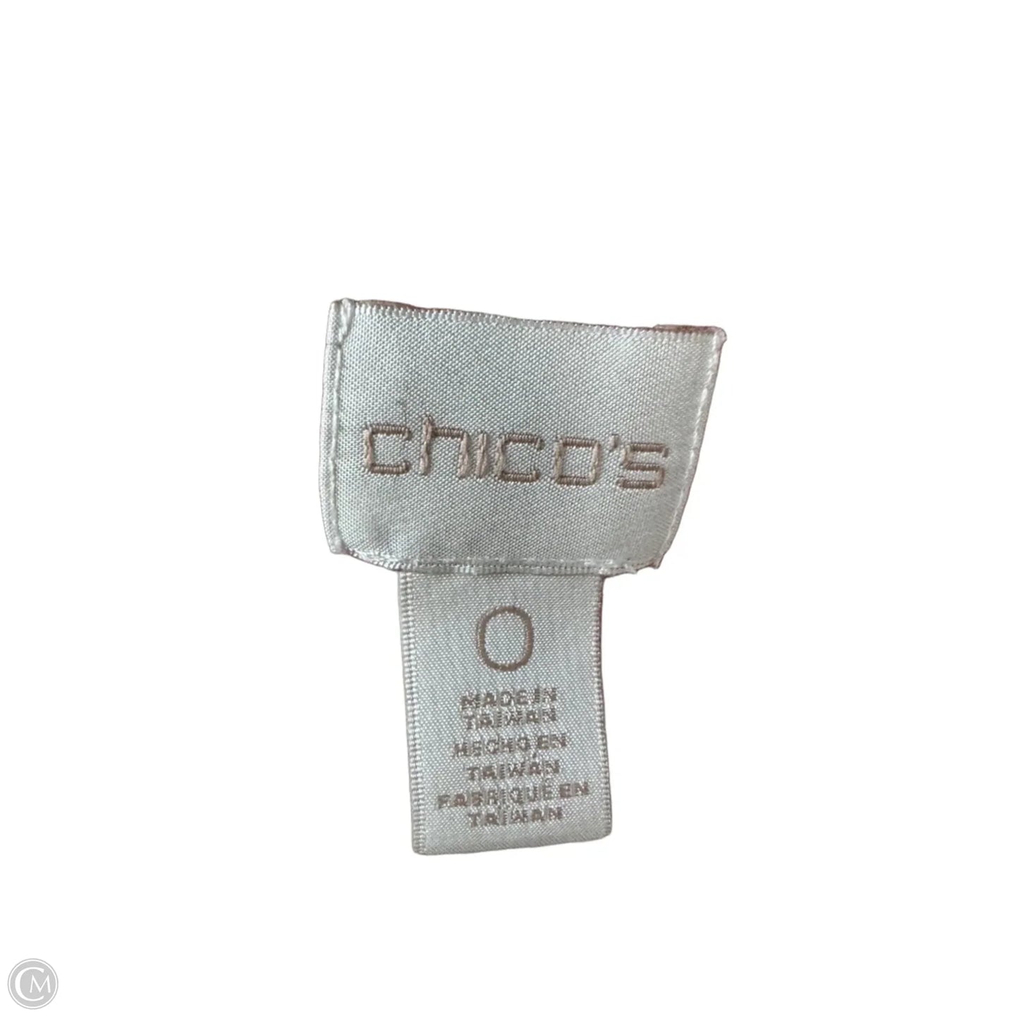 Top 3/4 Sleeve By Chicos In Orange & Tan, Size: S