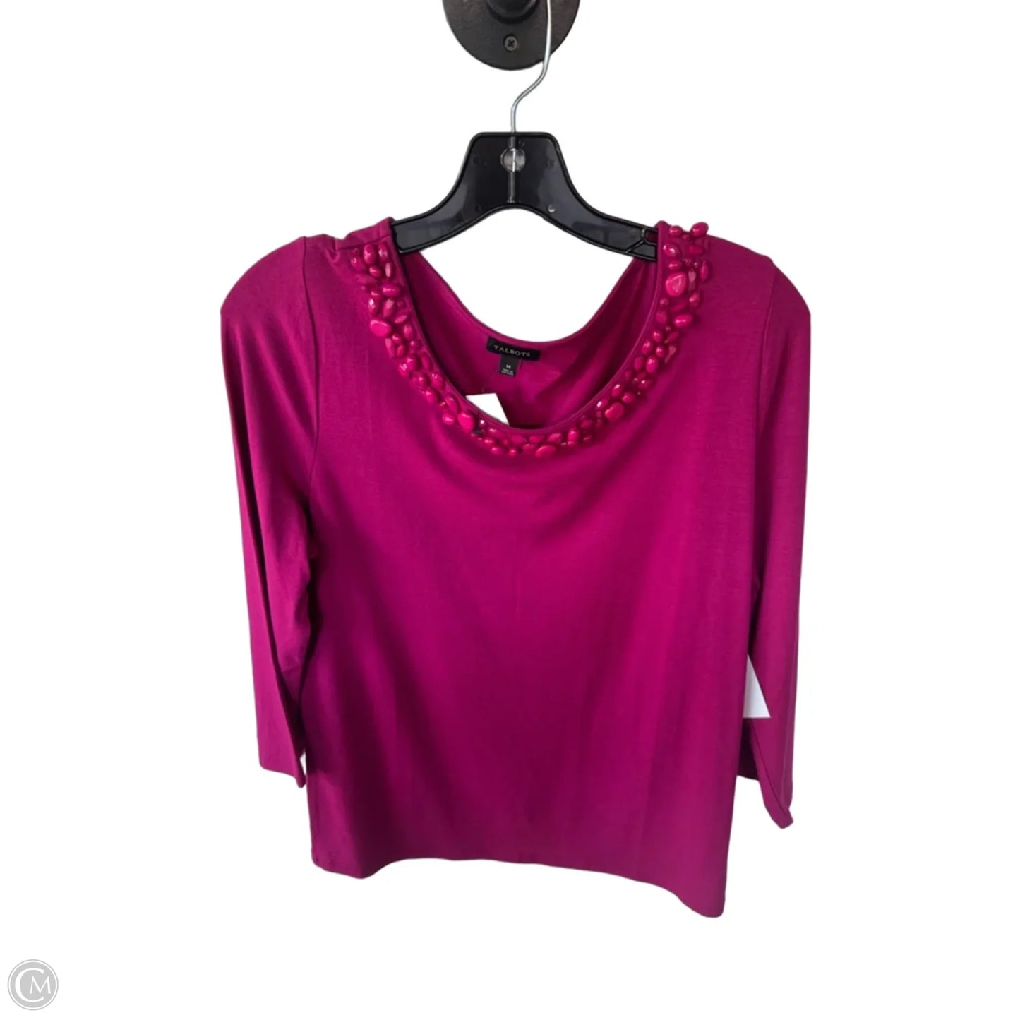 Top 3/4 Sleeve By Talbots In Pink, Size: M
