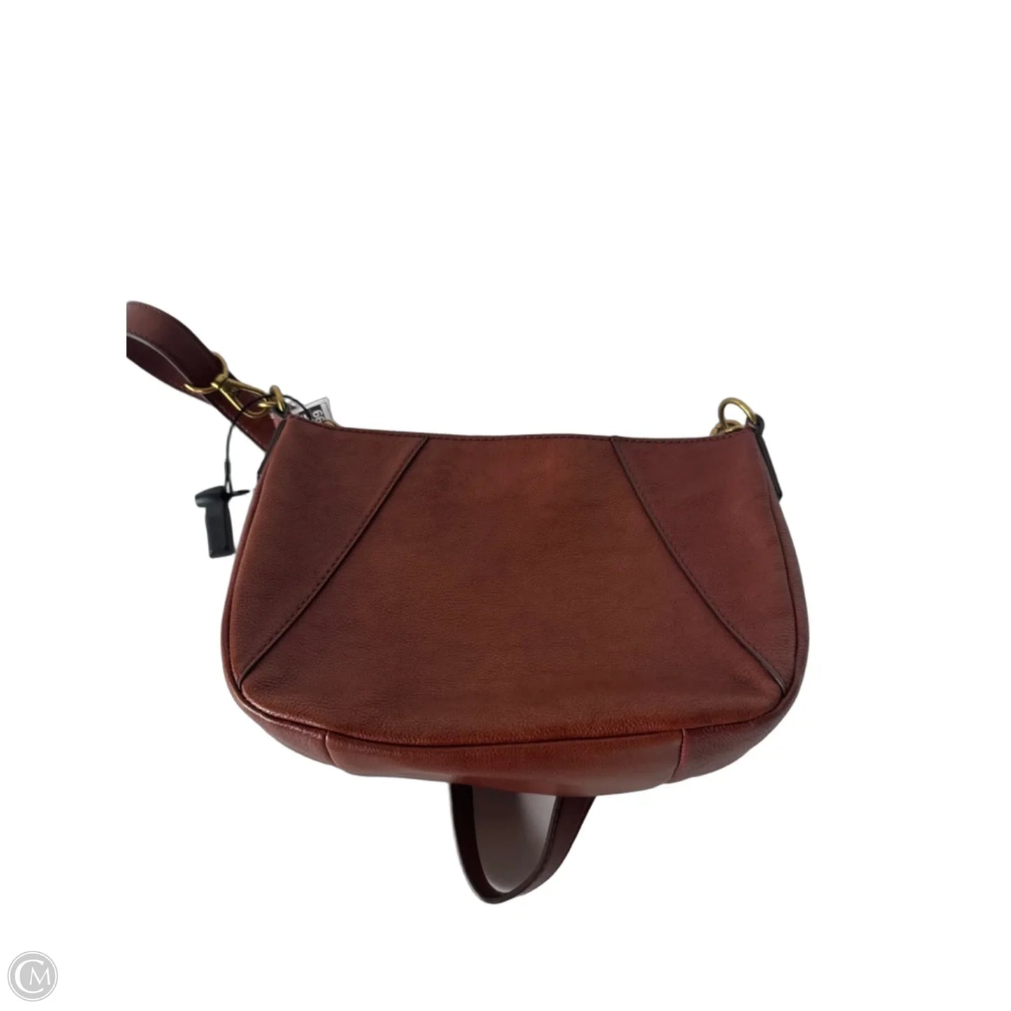 Handbag Leather By Fossil, Size: Medium