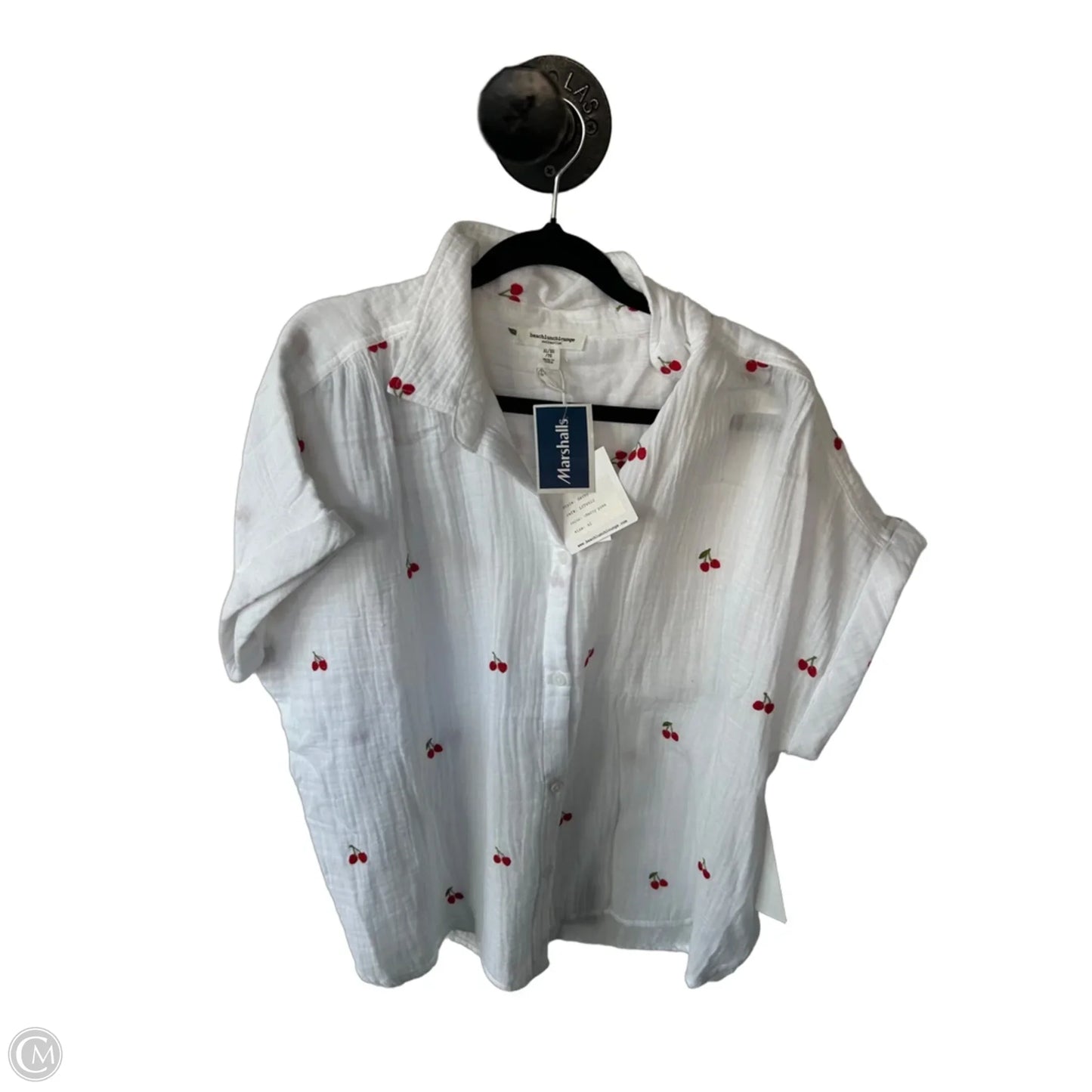Top Short Sleeve By Beachlunchlounge In Red & White, Size: Xl