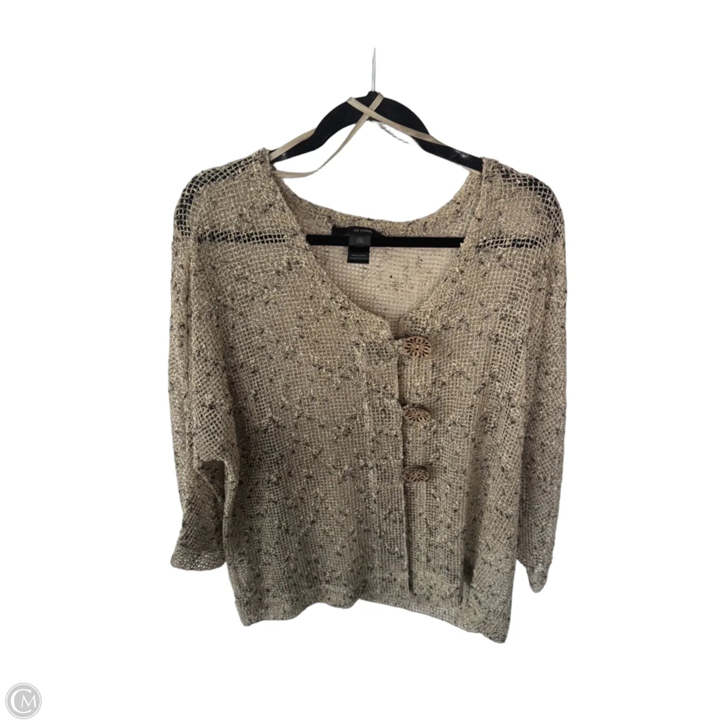Cardigan By Ali Miles In Tan, Size: Xl