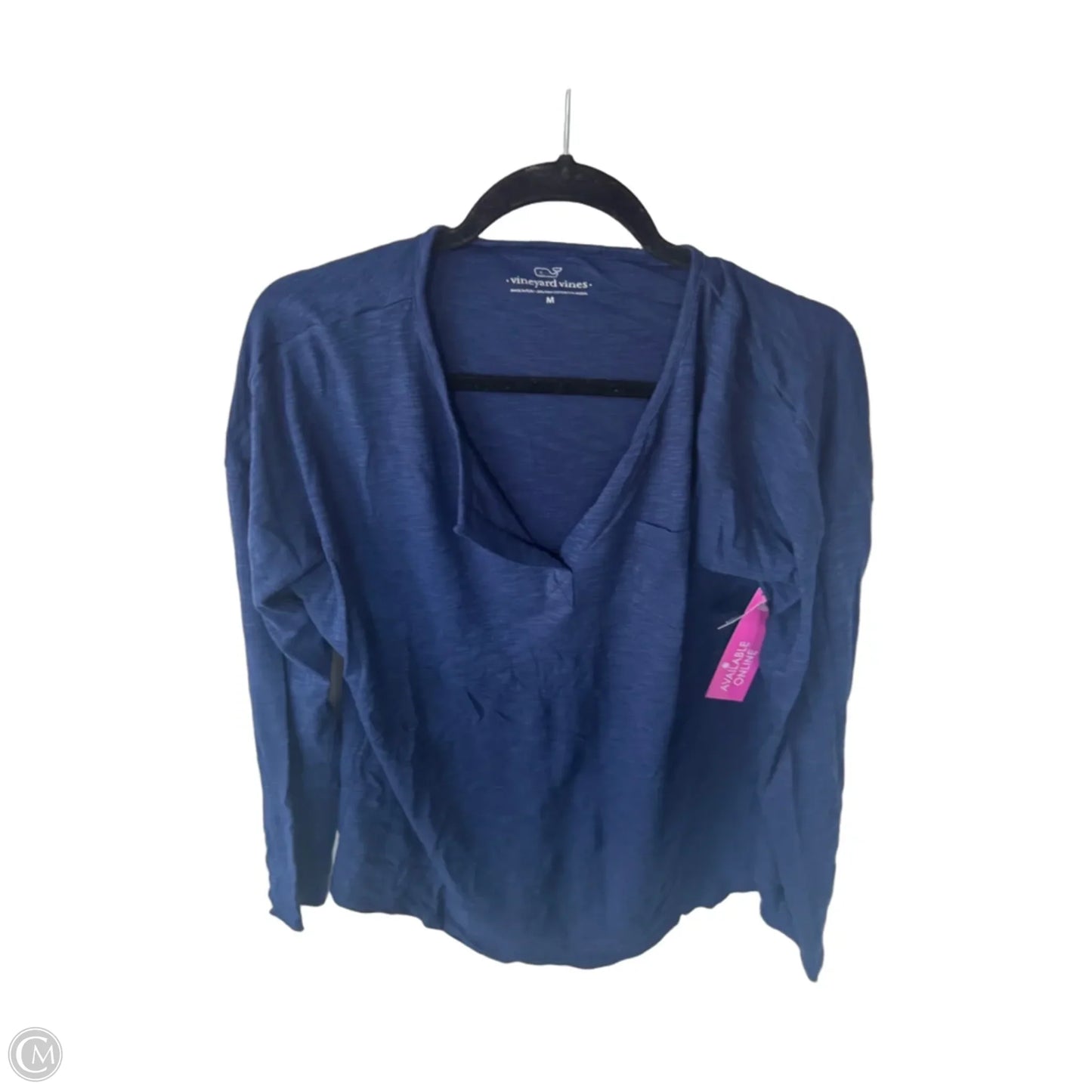 Top Long Sleeve Basic By Vineyard Vines In Blue, Size: M