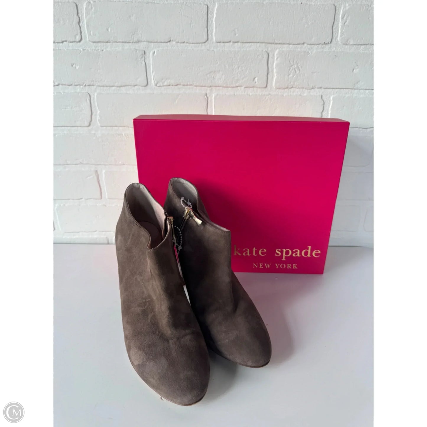 Boots Designer By Kate Spade In Brown, Size: 8