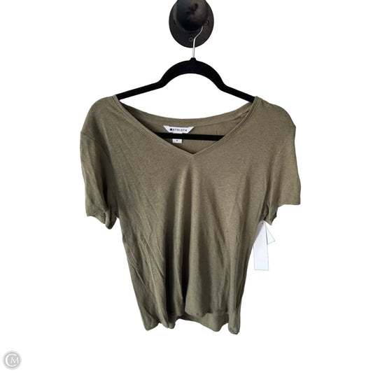 Athletic Top Short Sleeve By Athleta In Green, Size: M