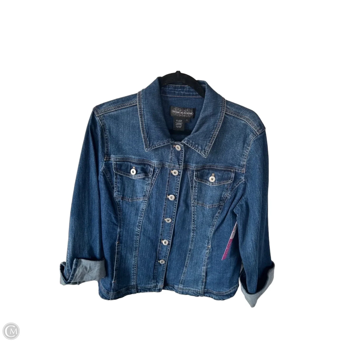 Jacket Denim By Live A Little In Blue Denim, Size: L
