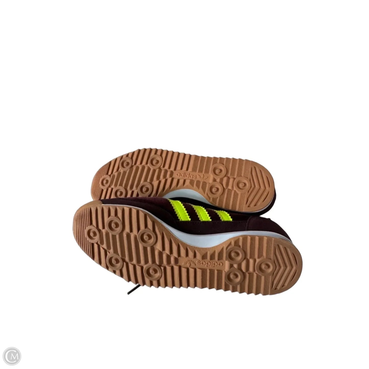 Shoes Sneakers By Adidas In Purple & Yellow, Size: 7