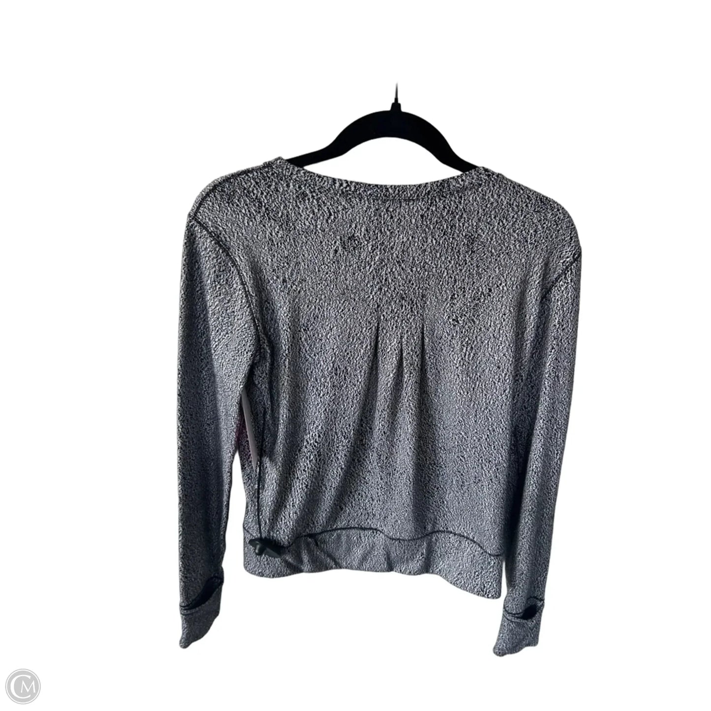 Athletic Top Long Sleeve Crewneck By Lululemon In Black & White, Size: S