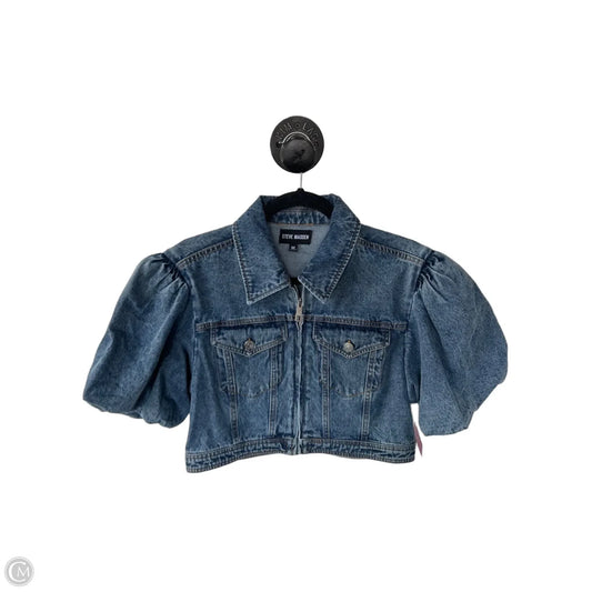 Jacket Denim By Steve Madden In Blue Denim, Size: M