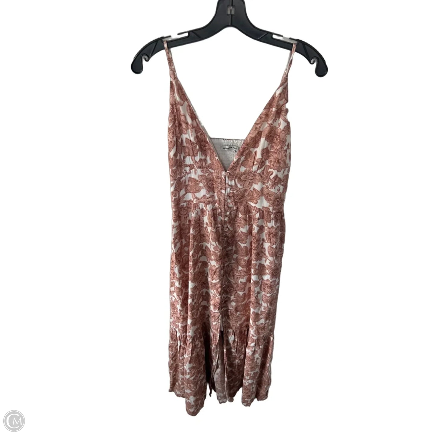 Dress Casual Maxi By Abercrombie And Fitch In Tan & White, Size: M
