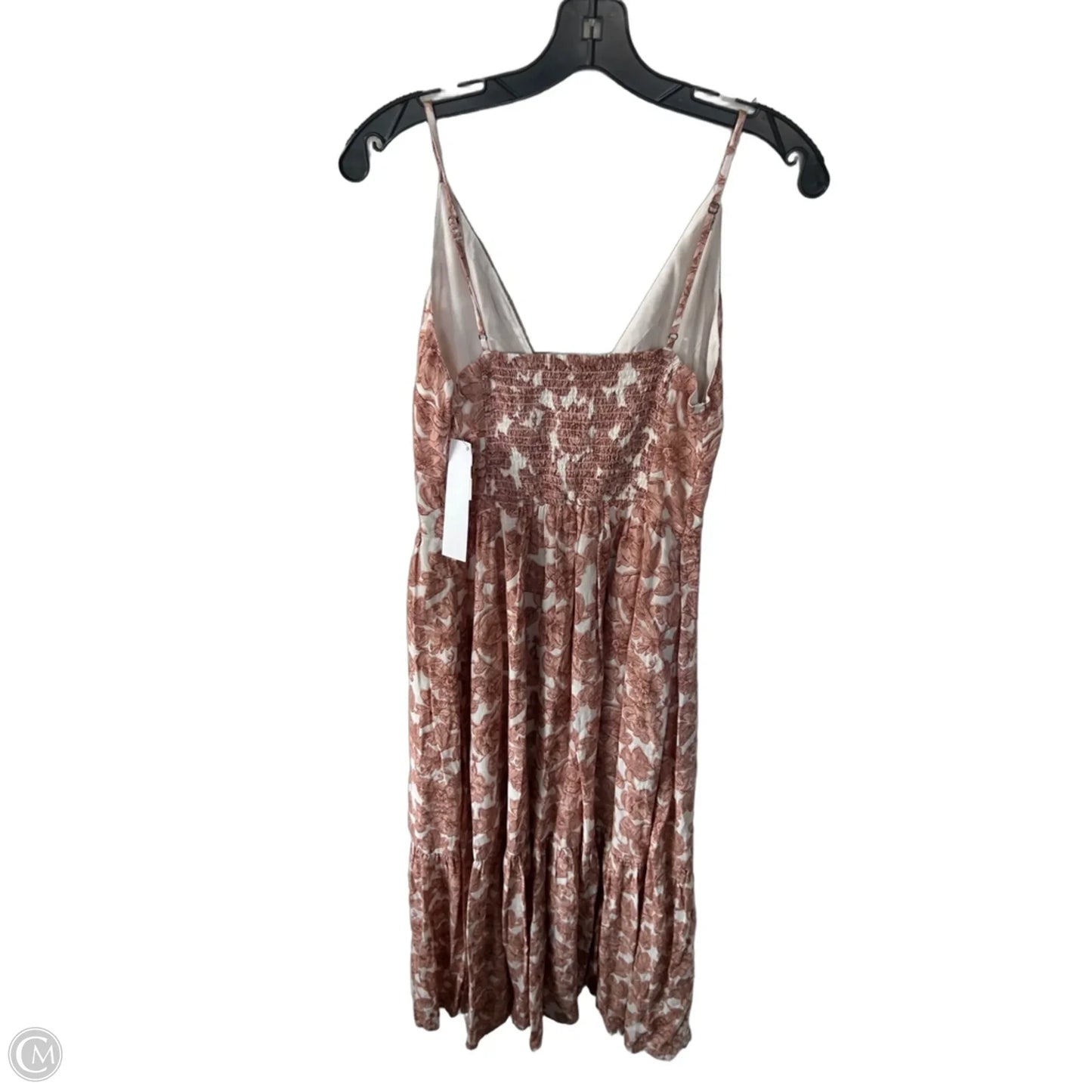 Dress Casual Maxi By Abercrombie And Fitch In Tan & White, Size: M