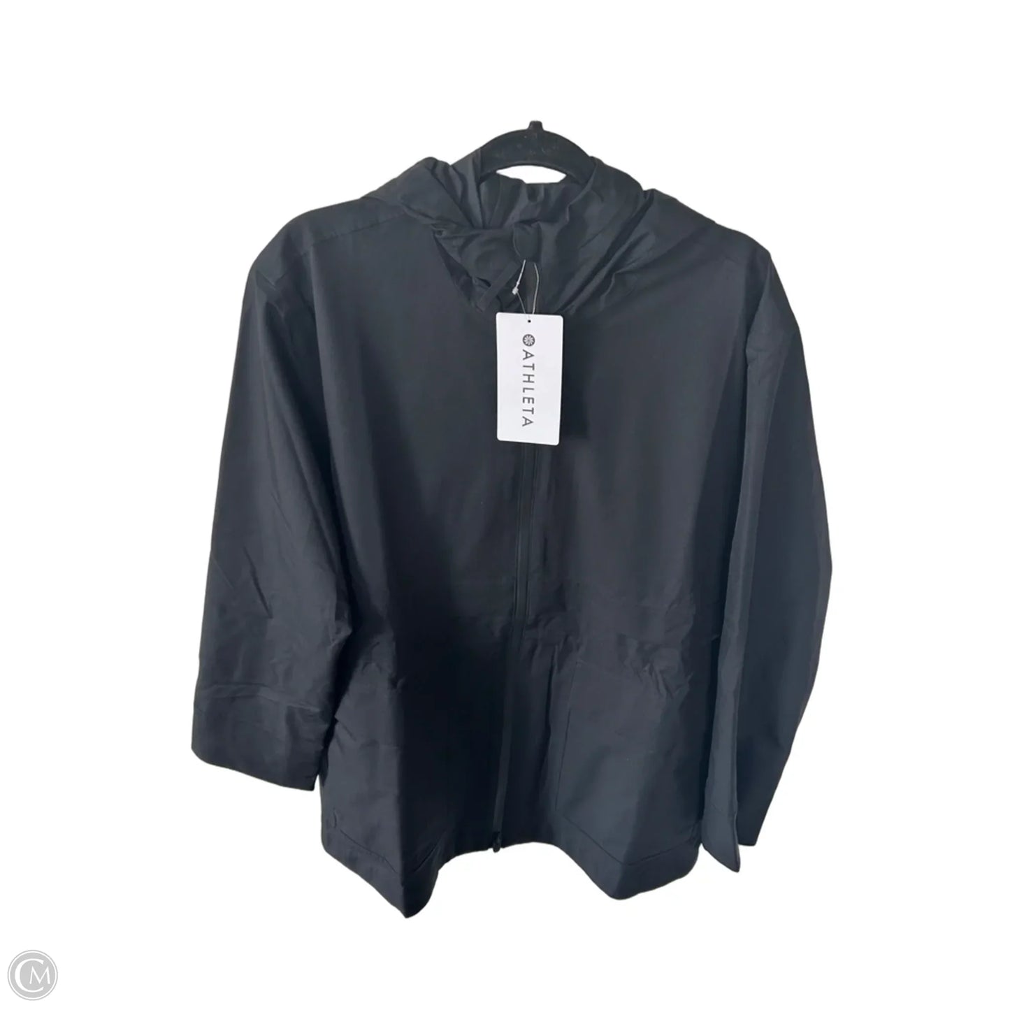 Coat Raincoat By Athleta In Black, Size: L