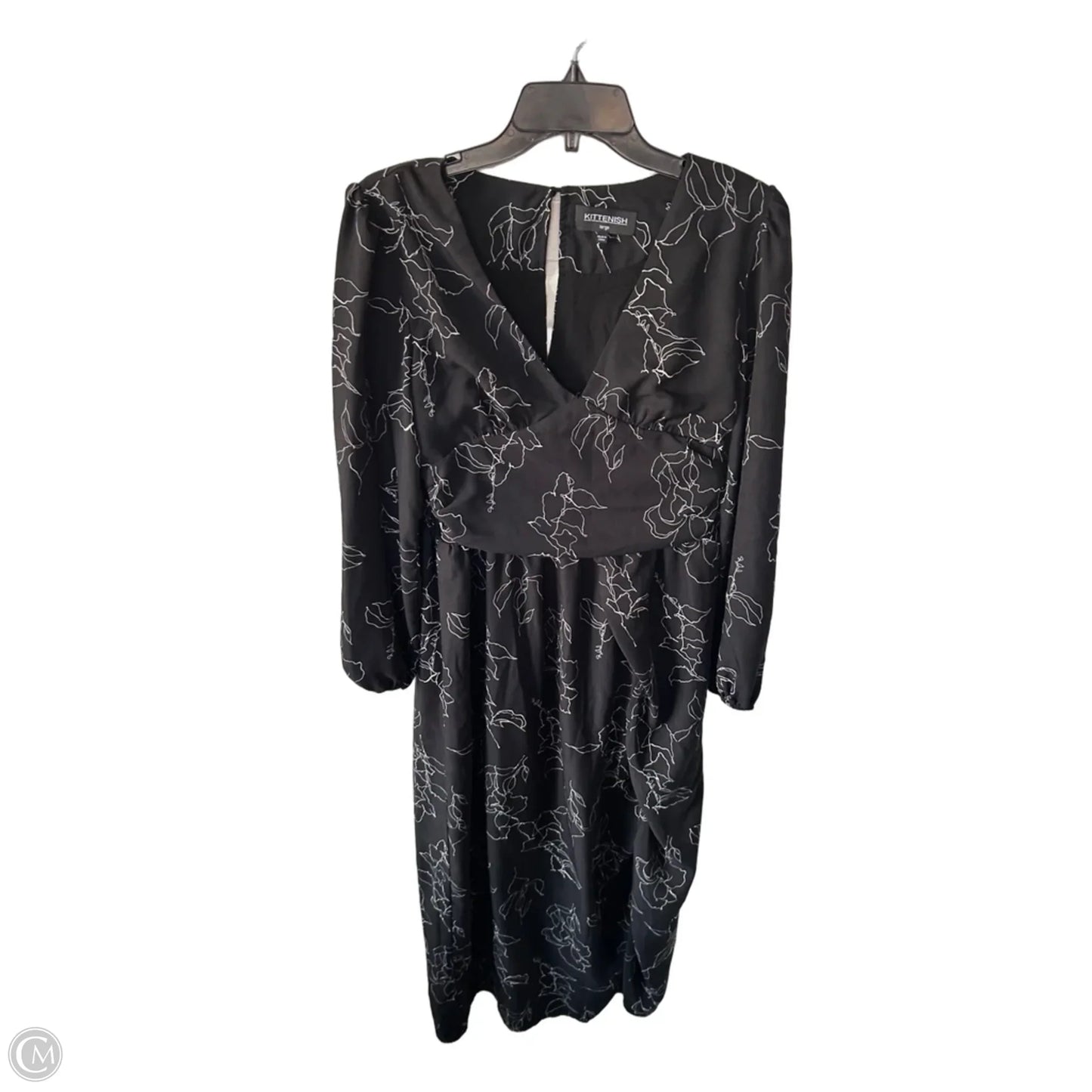 Dress Casual Maxi By Kittenish In Black & White, Size: L